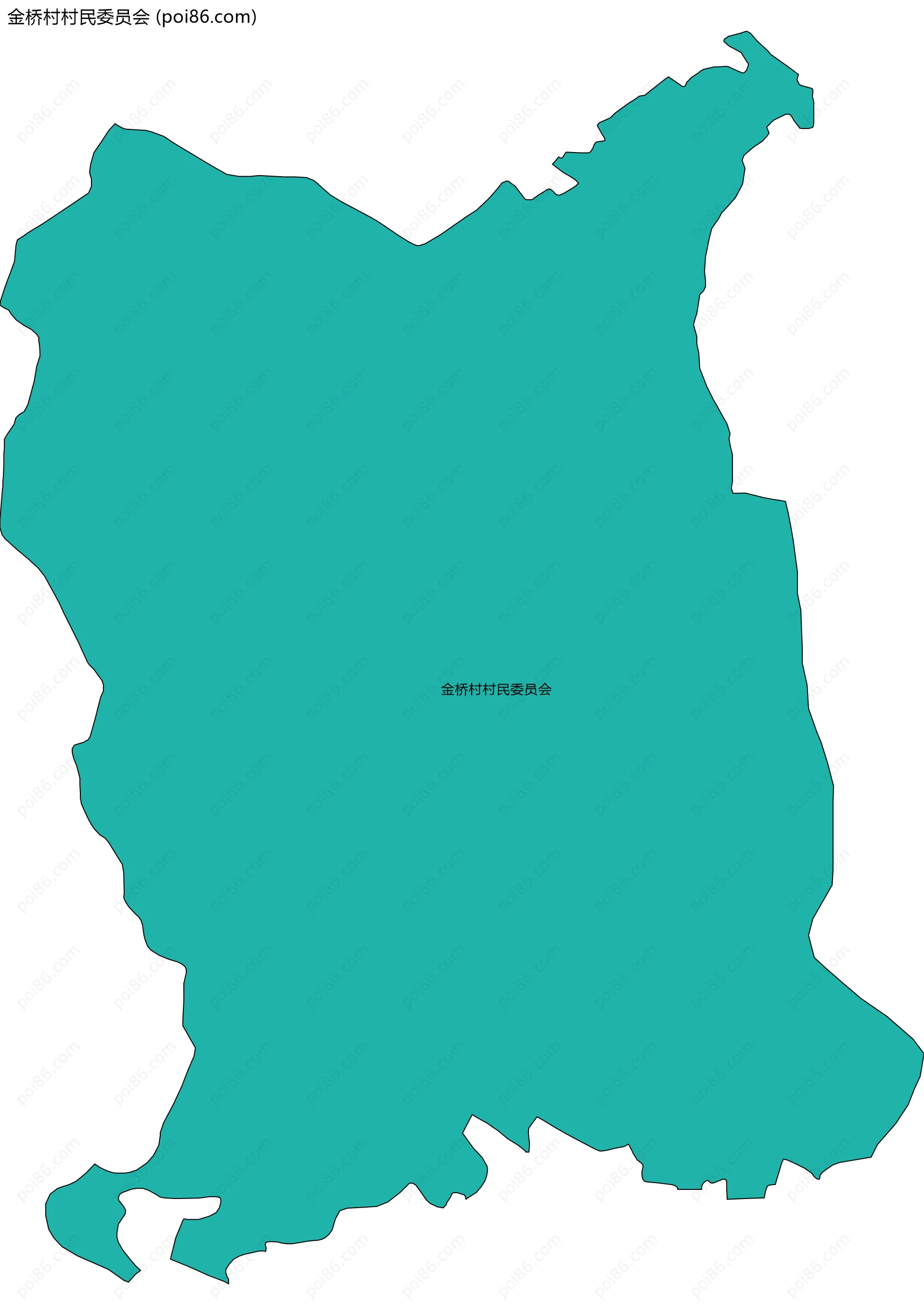 金桥村村民委员会边界地图