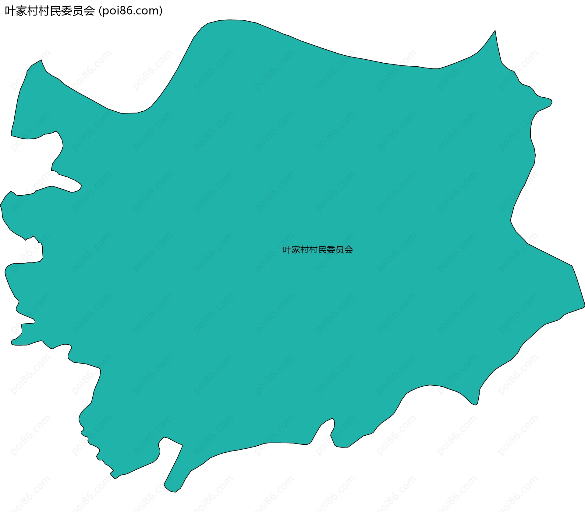 叶家村村民委员会边界地图