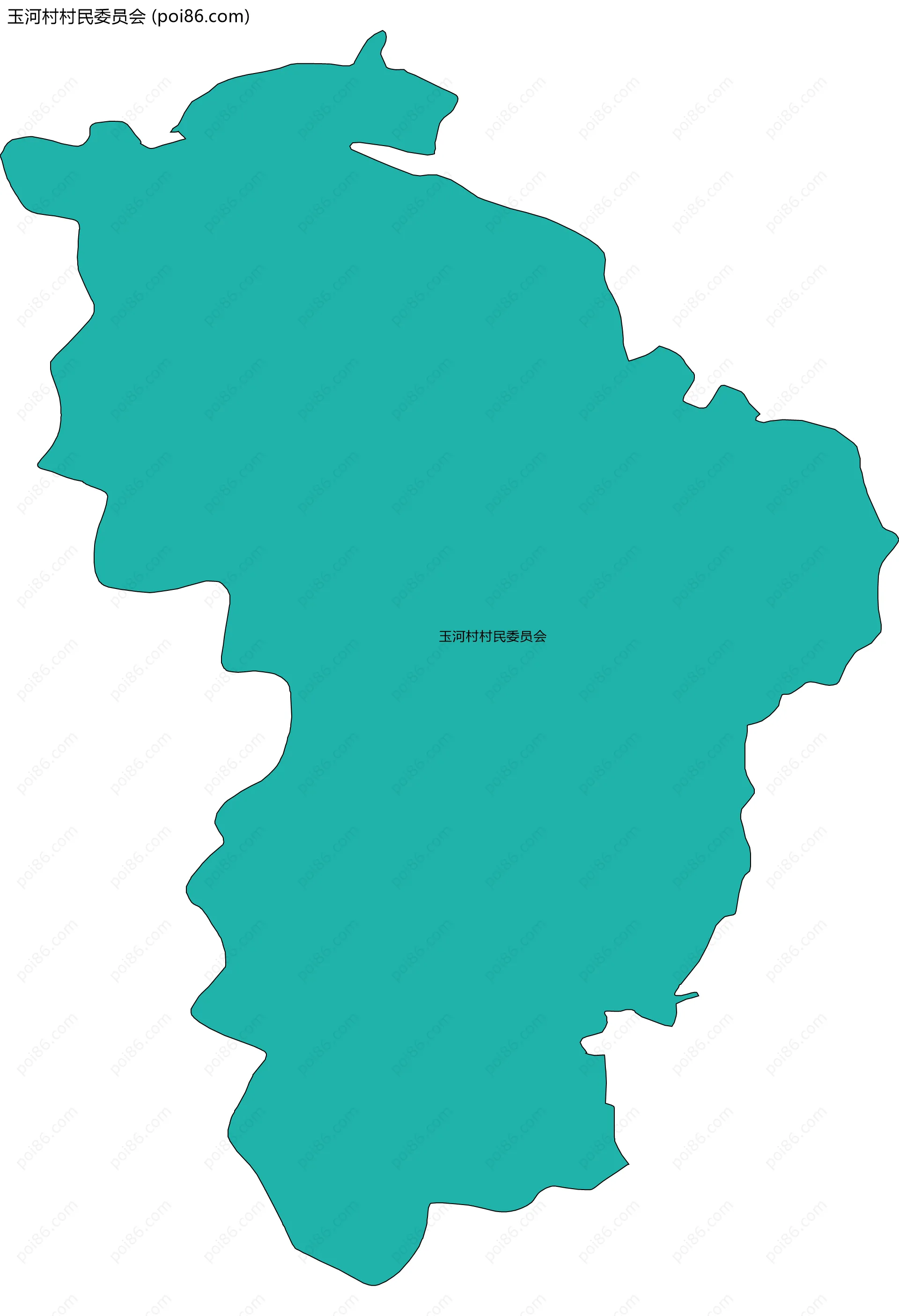 玉河村村民委员会边界地图