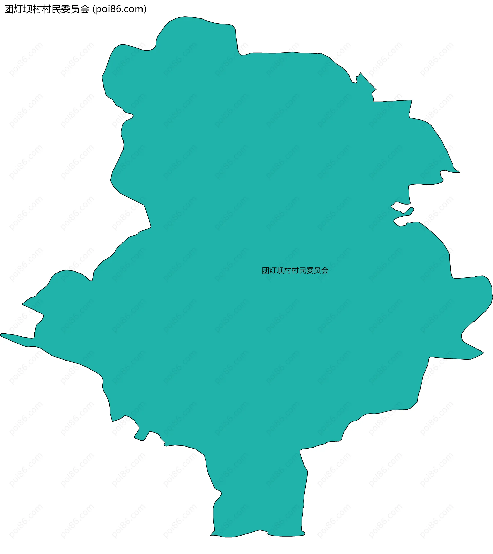 团灯坝村村民委员会边界地图
