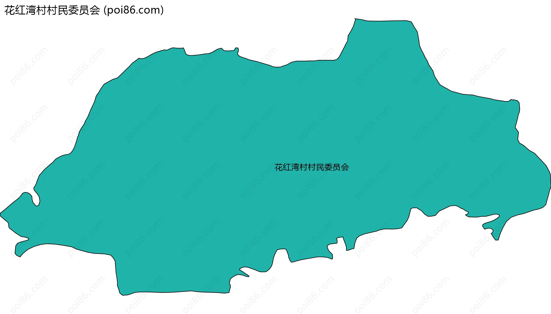 花红湾村村民委员会边界地图