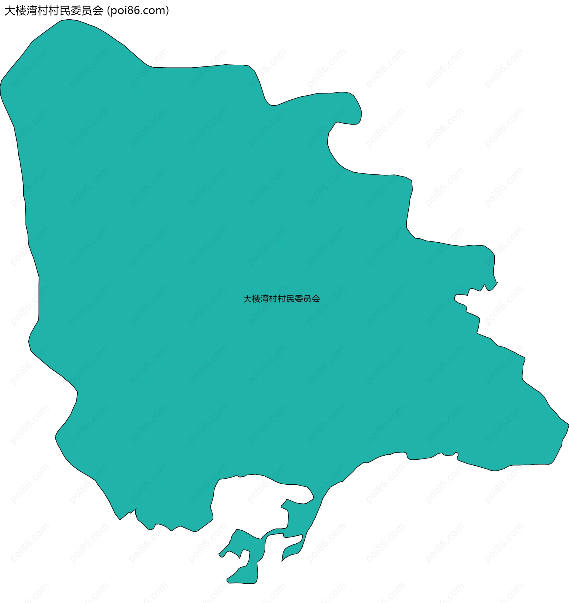 大楼湾村村民委员会边界地图