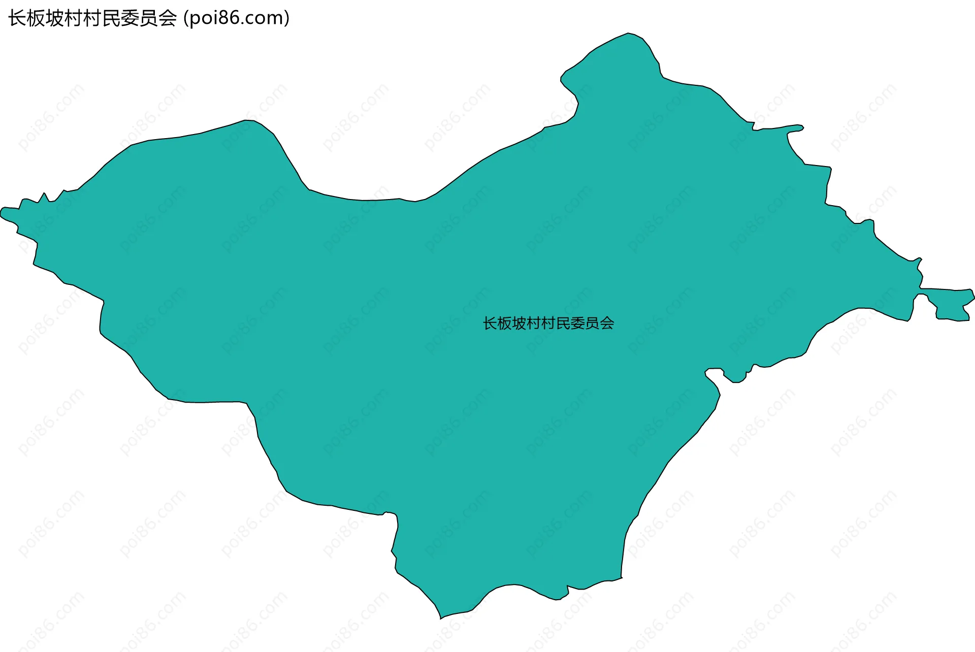 长板坡村村民委员会边界地图
