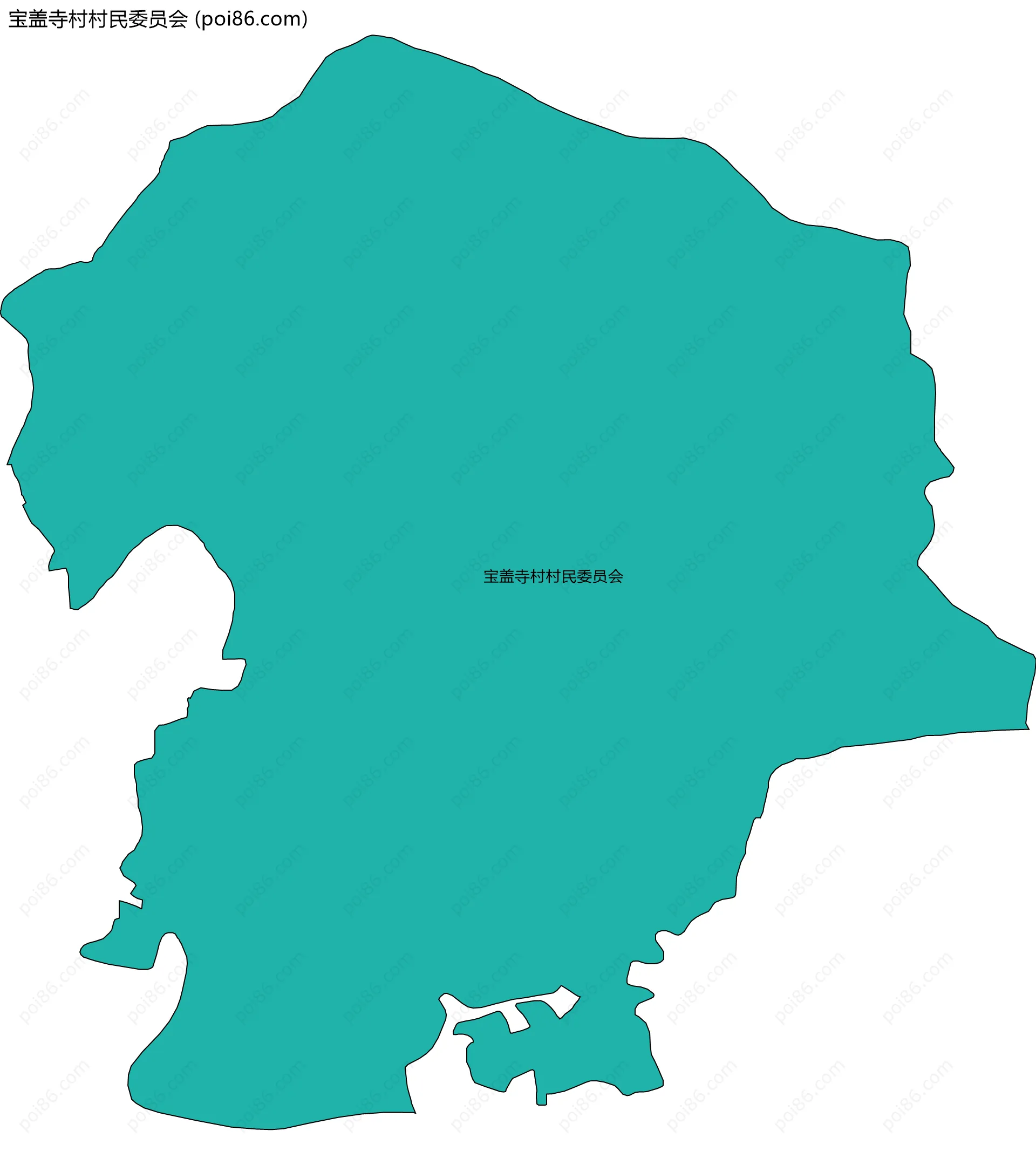 宝盖寺村村民委员会边界地图