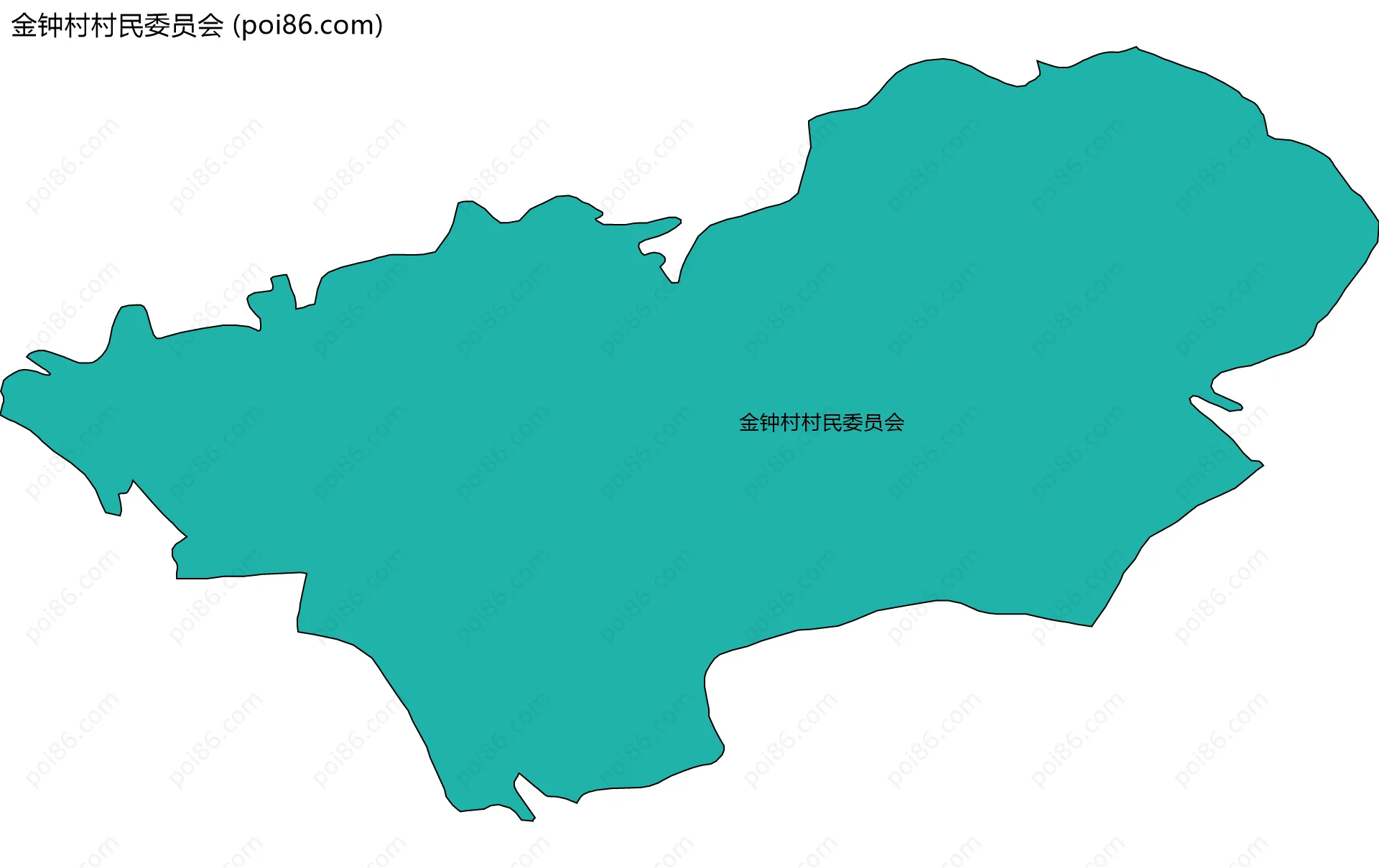 金钟村村民委员会边界地图