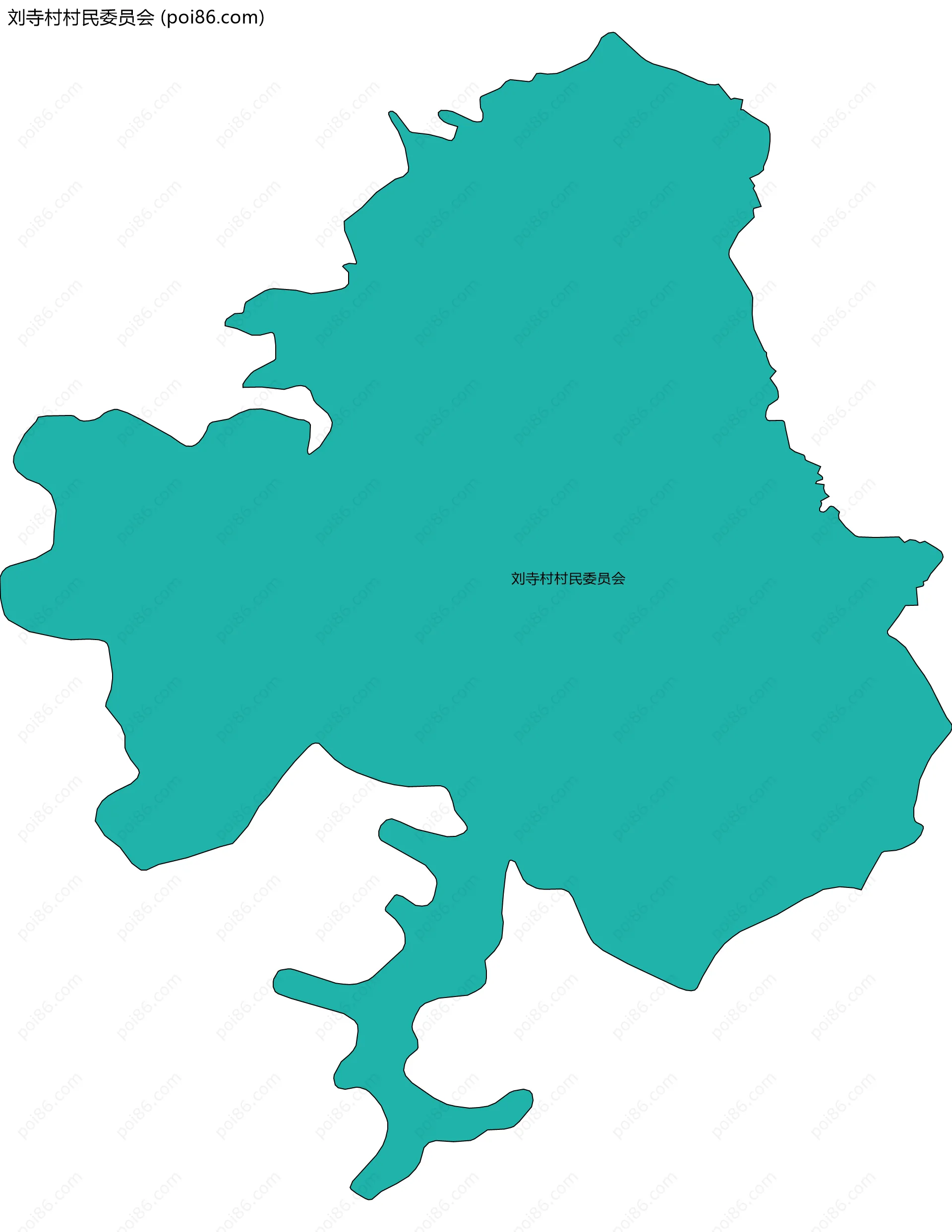 刘寺村村民委员会边界地图