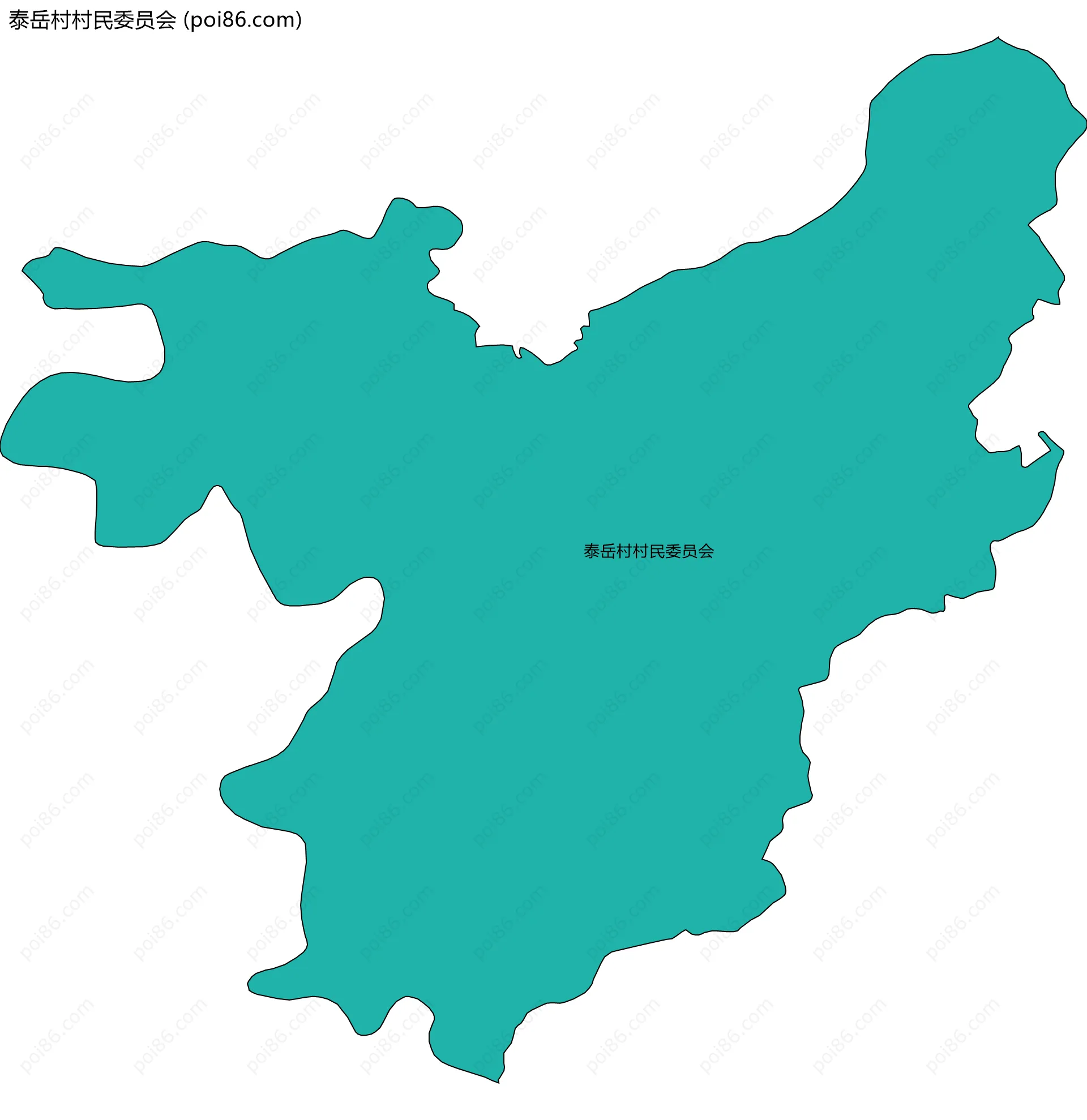 泰岳村村民委员会边界地图