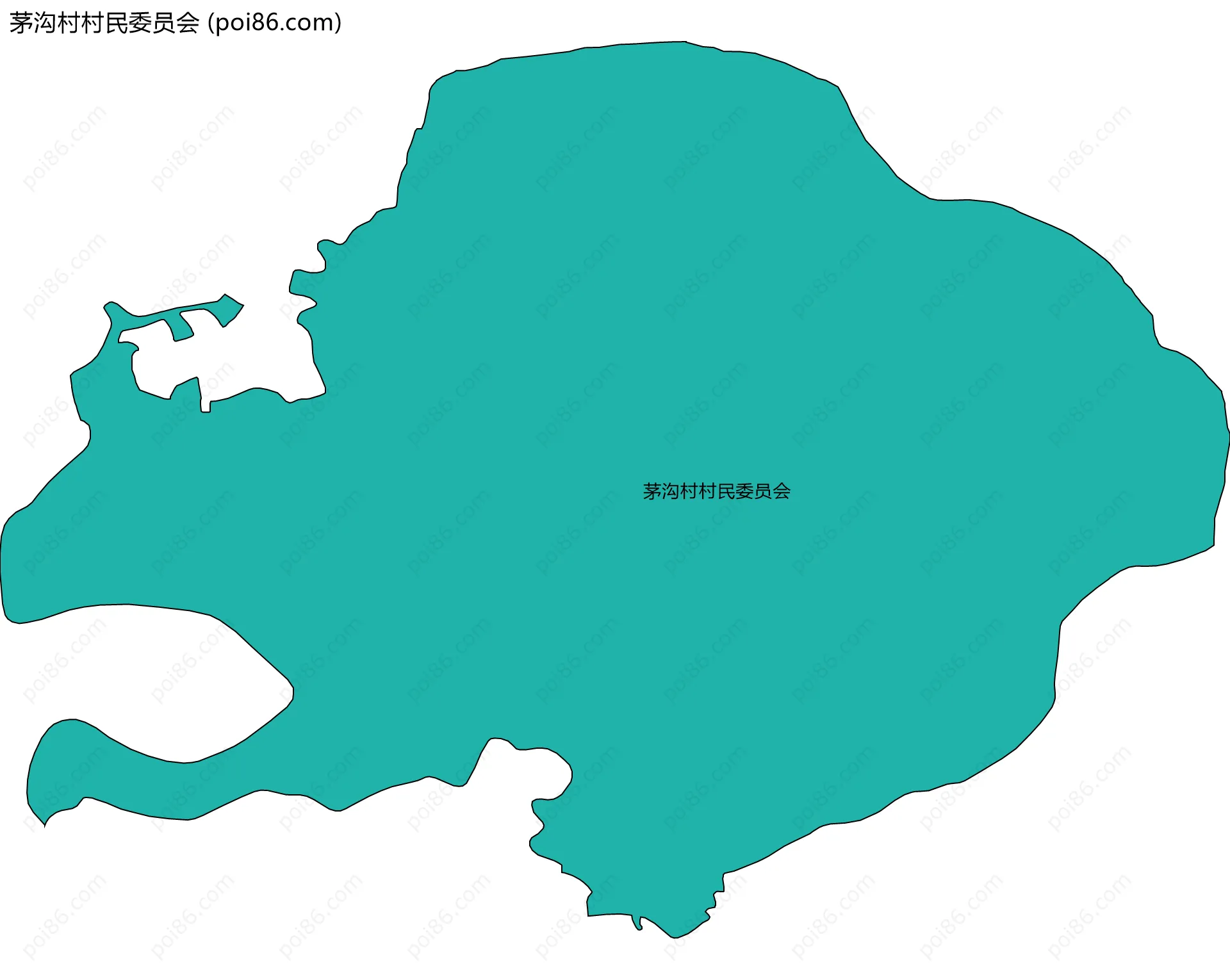 茅沟村村民委员会边界地图