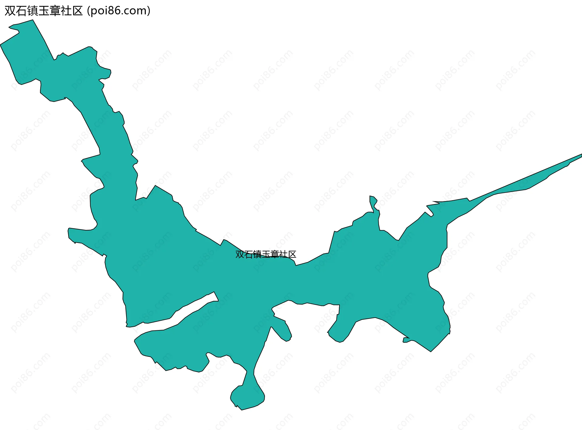 双石镇玉章社区边界地图