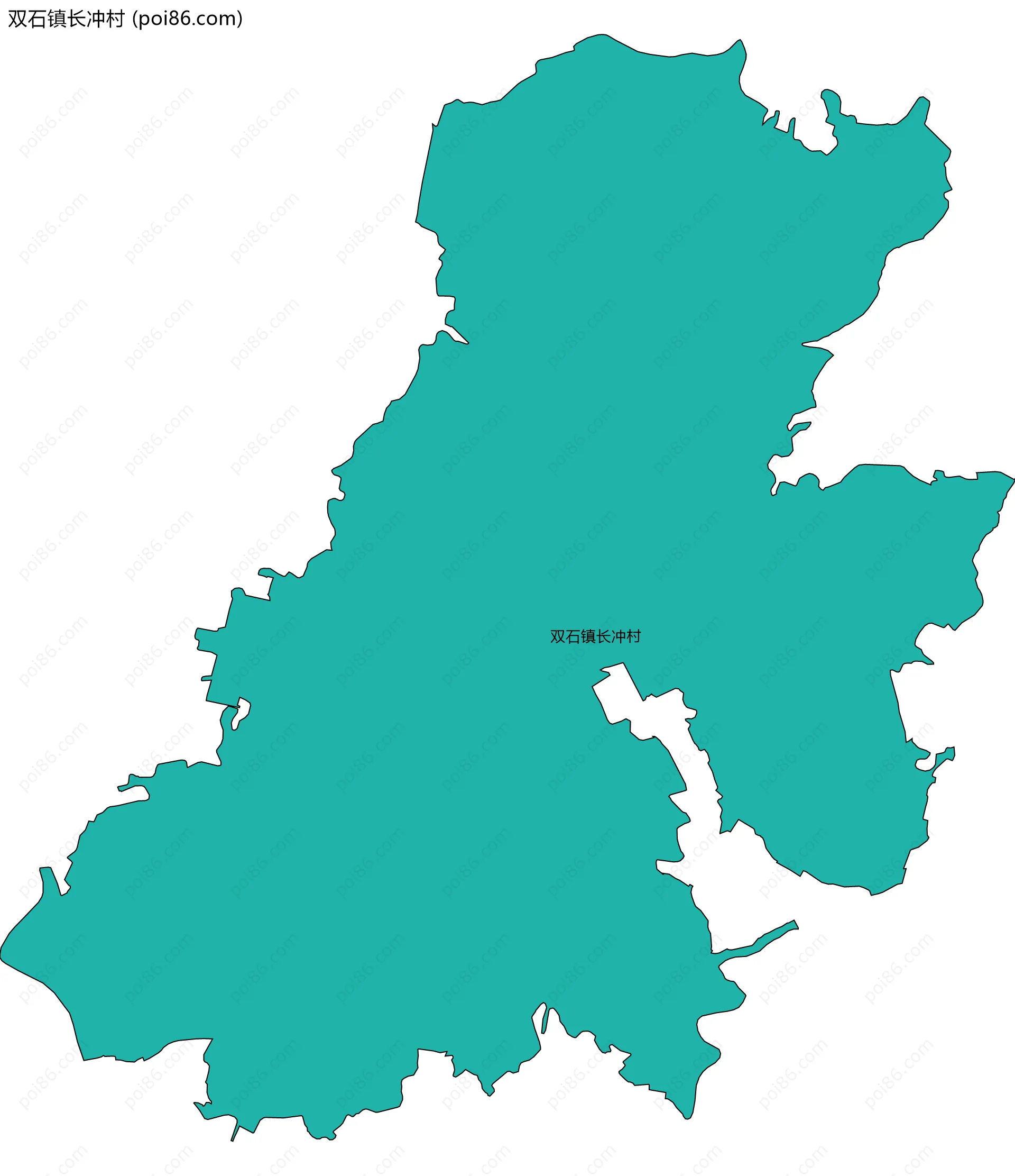 双石镇长冲村边界地图