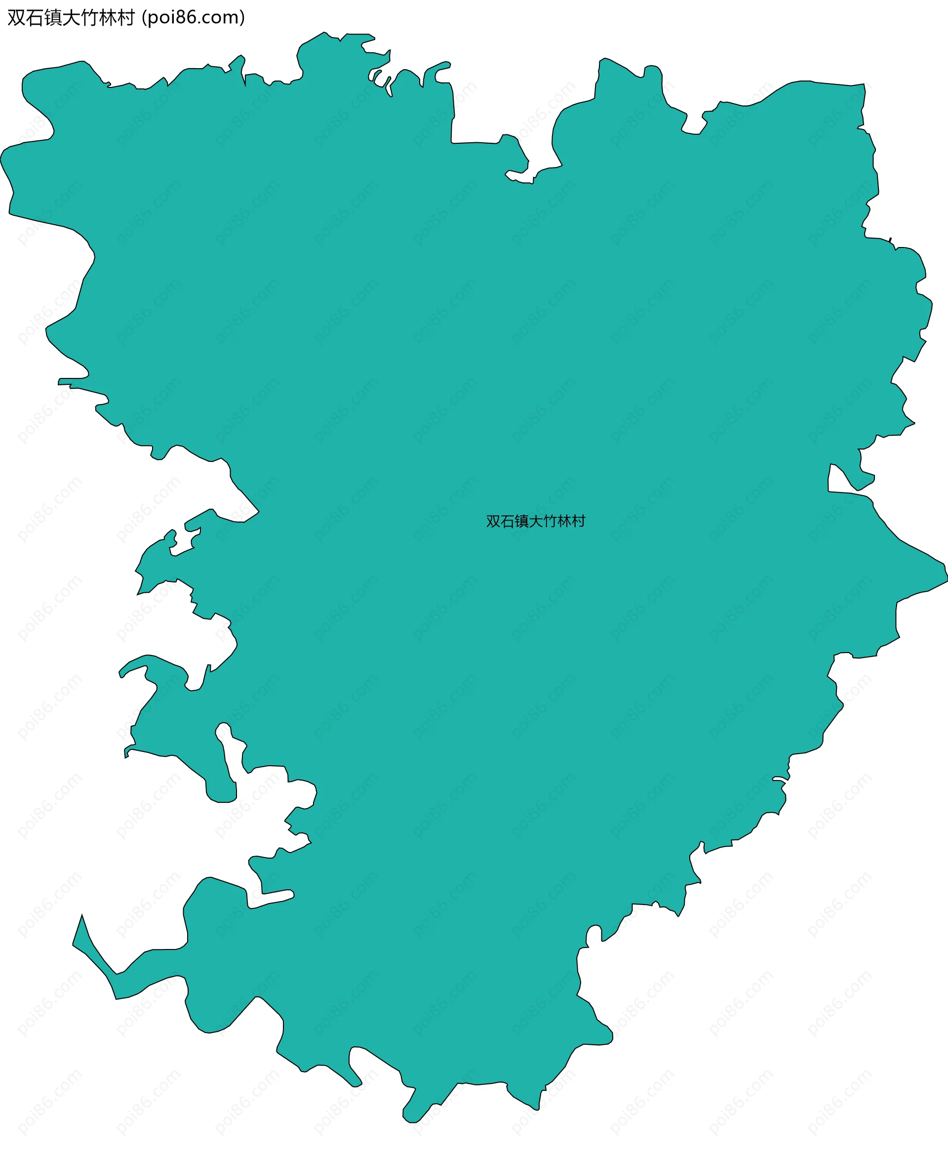 双石镇大竹林村边界地图