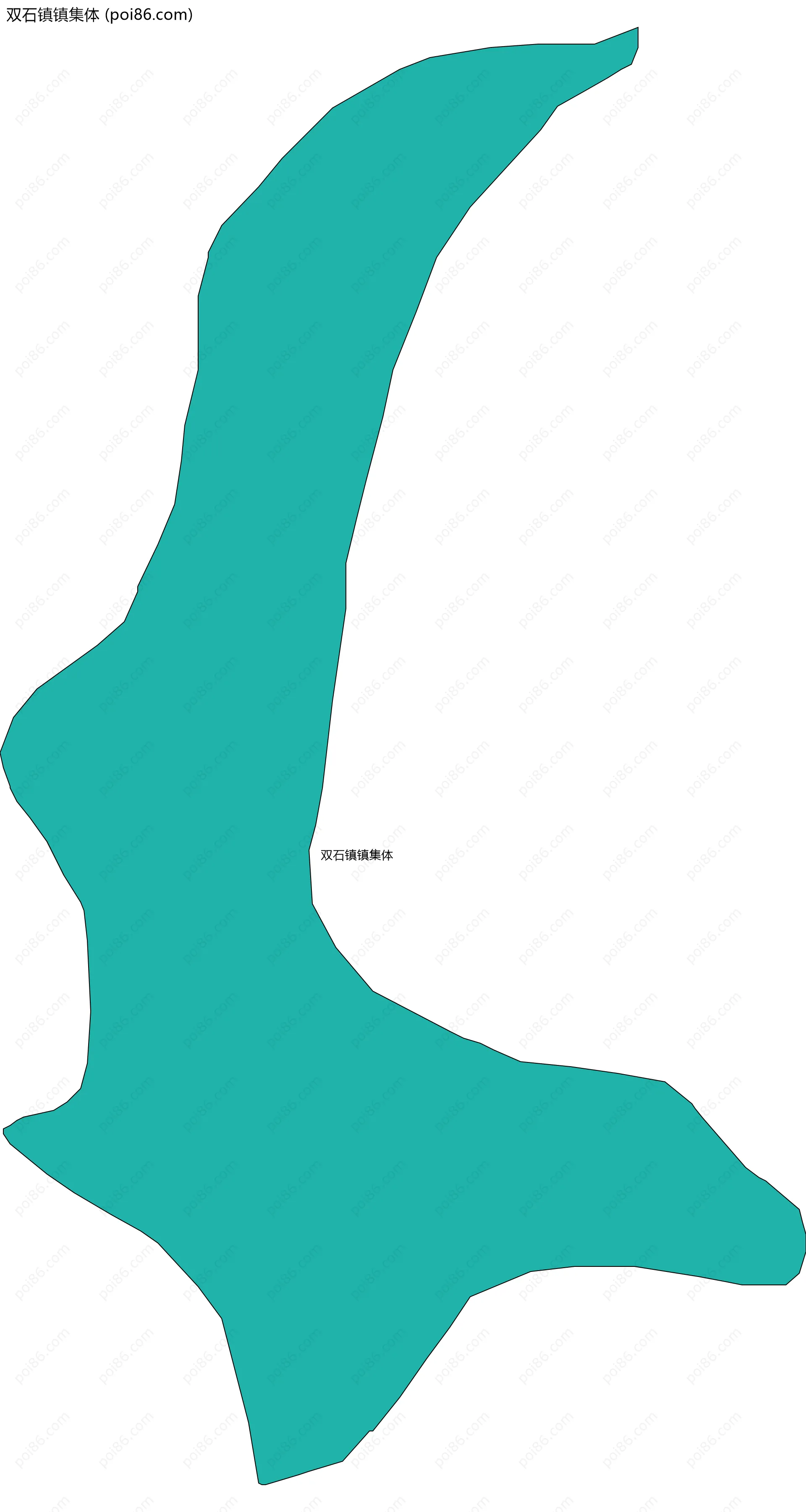 双石镇镇集体边界地图