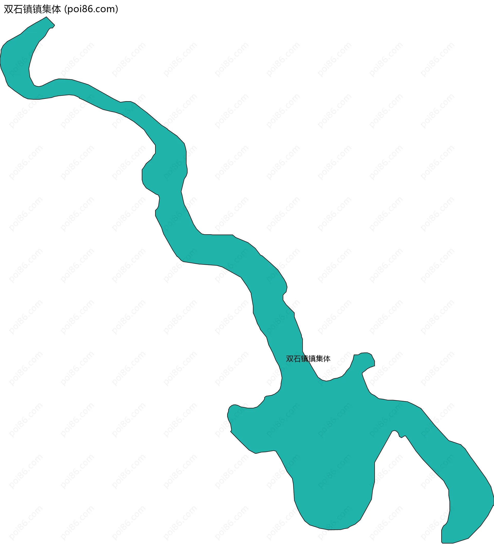 双石镇镇集体边界地图