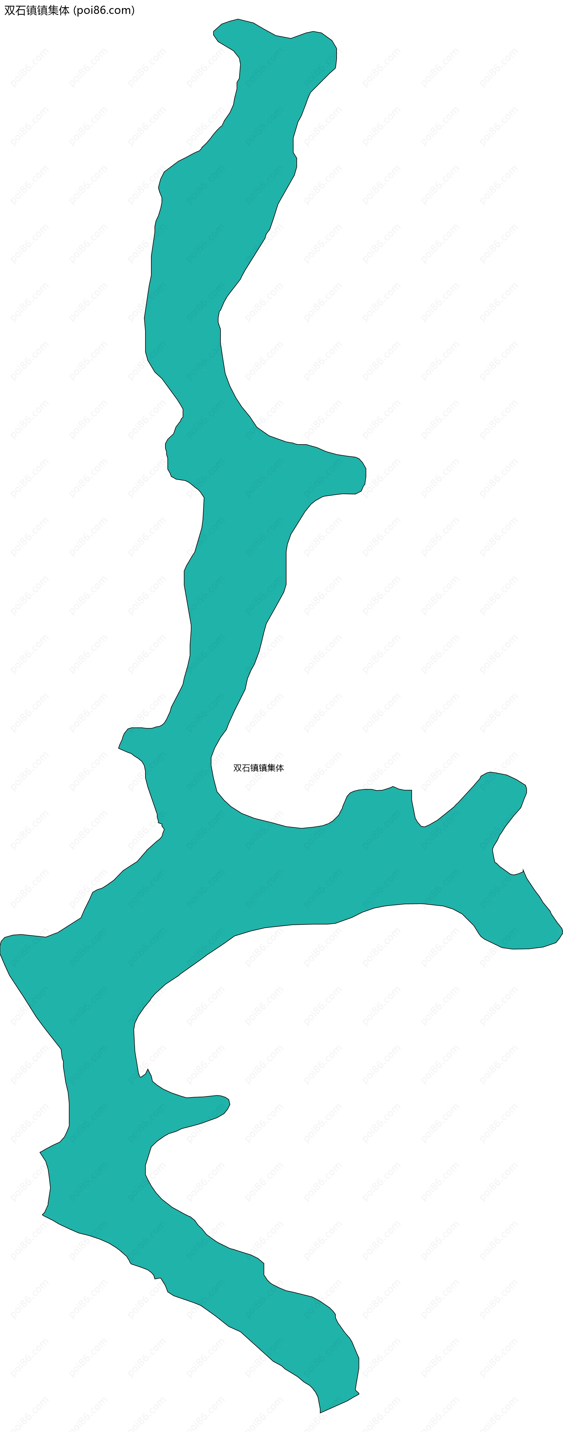 双石镇镇集体边界地图
