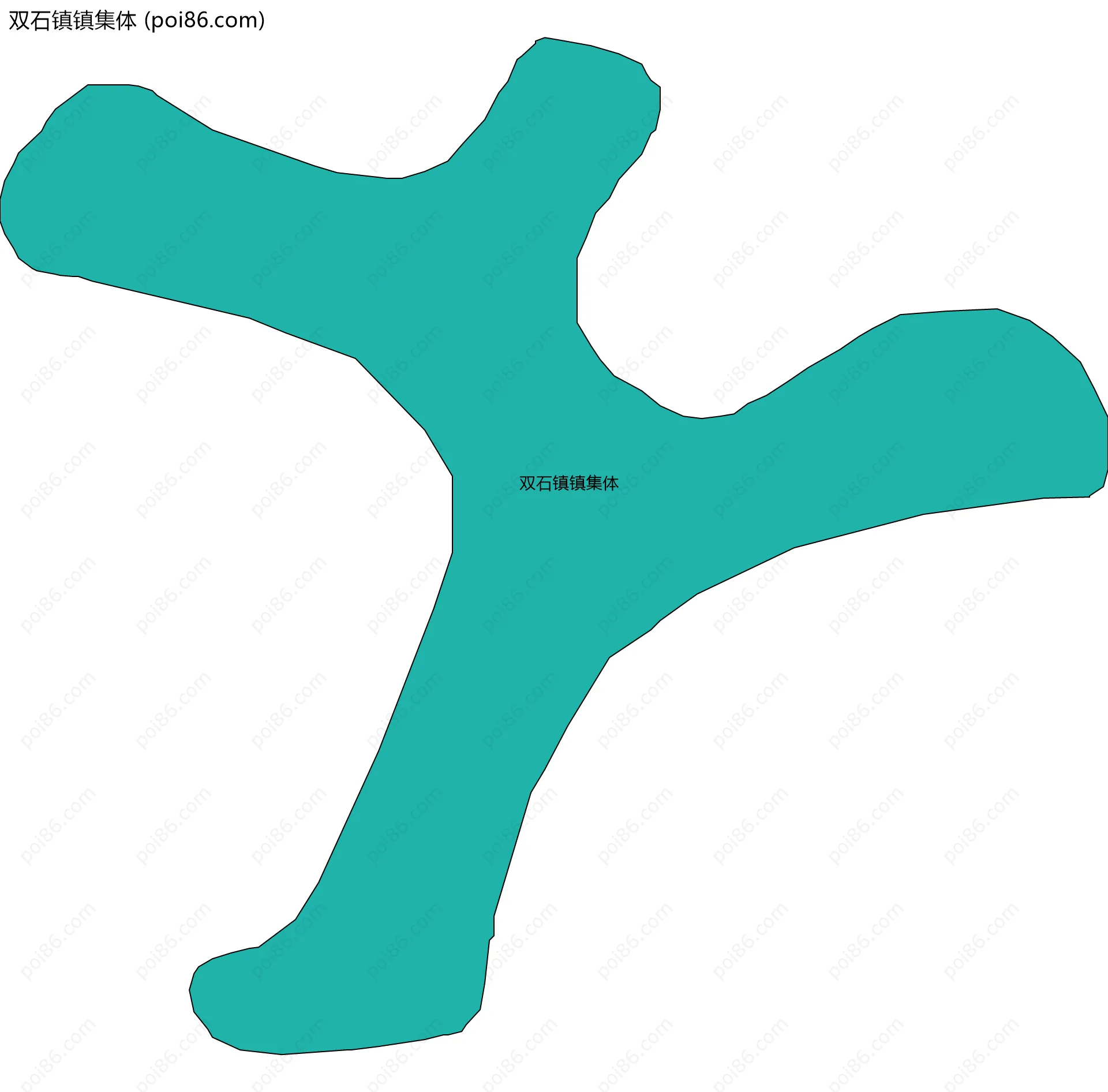 双石镇镇集体边界地图