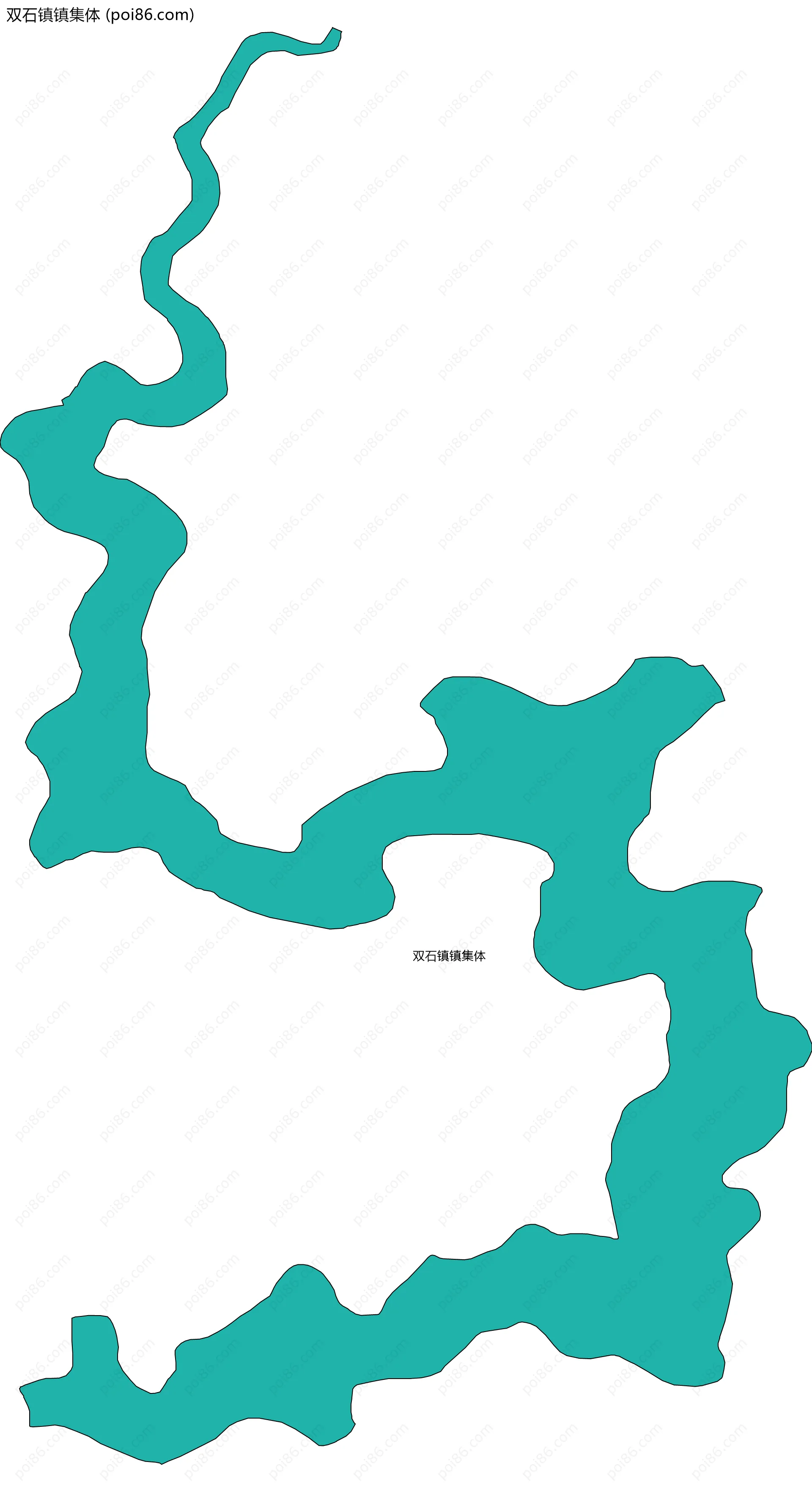 双石镇镇集体边界地图