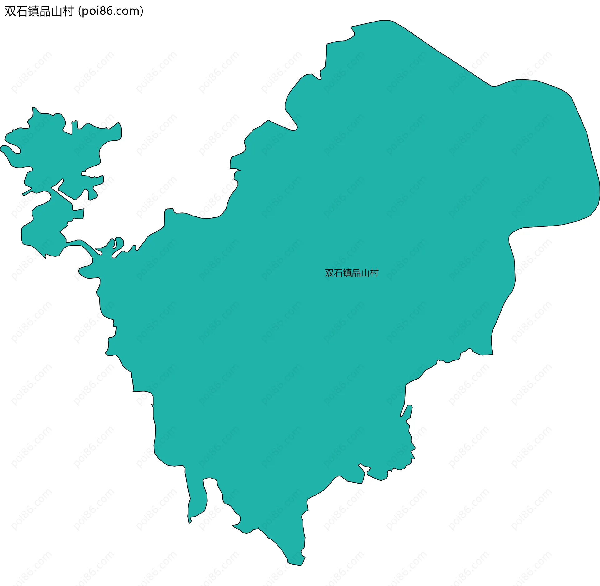 双石镇品山村边界地图