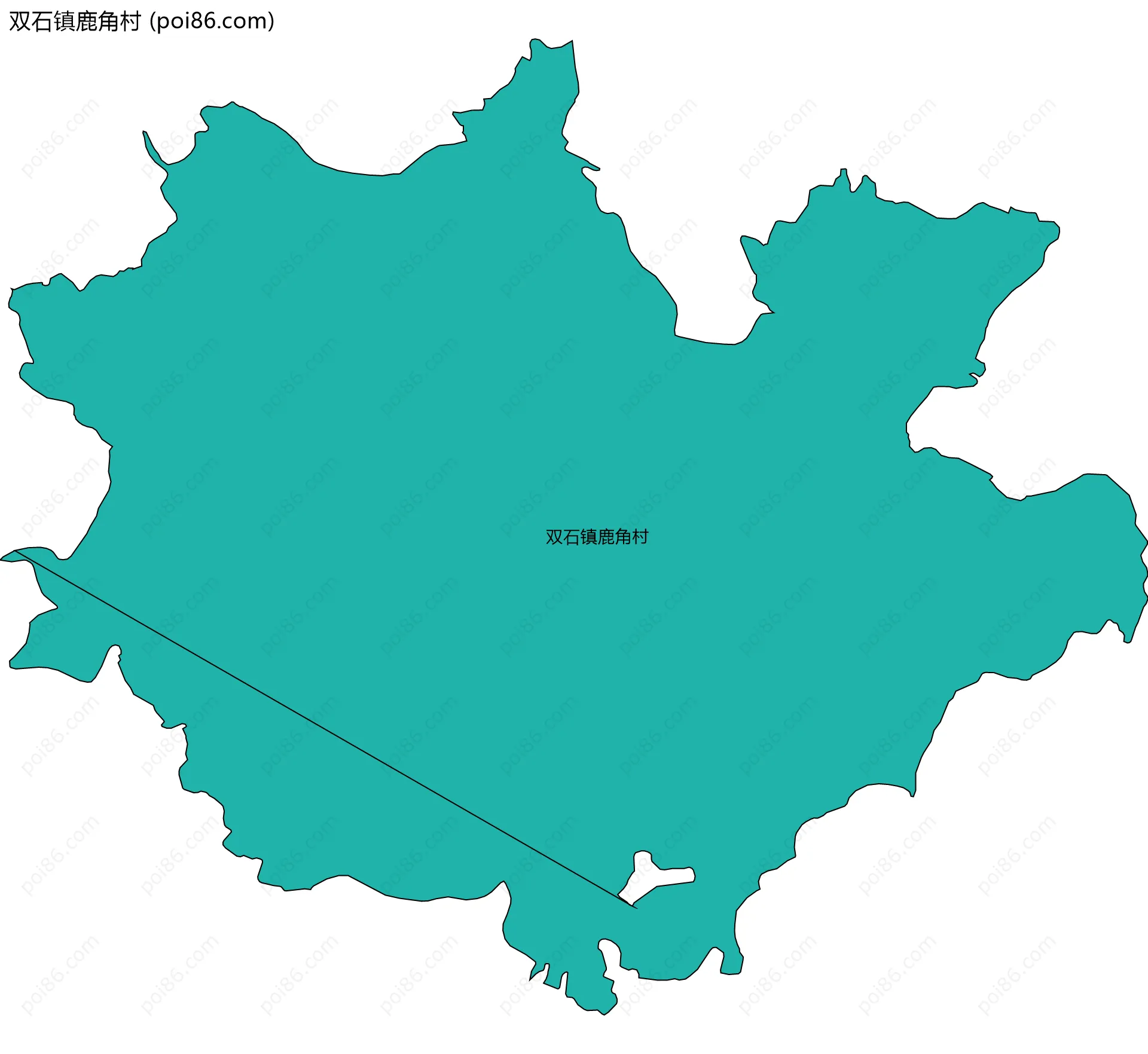 双石镇鹿角村边界地图