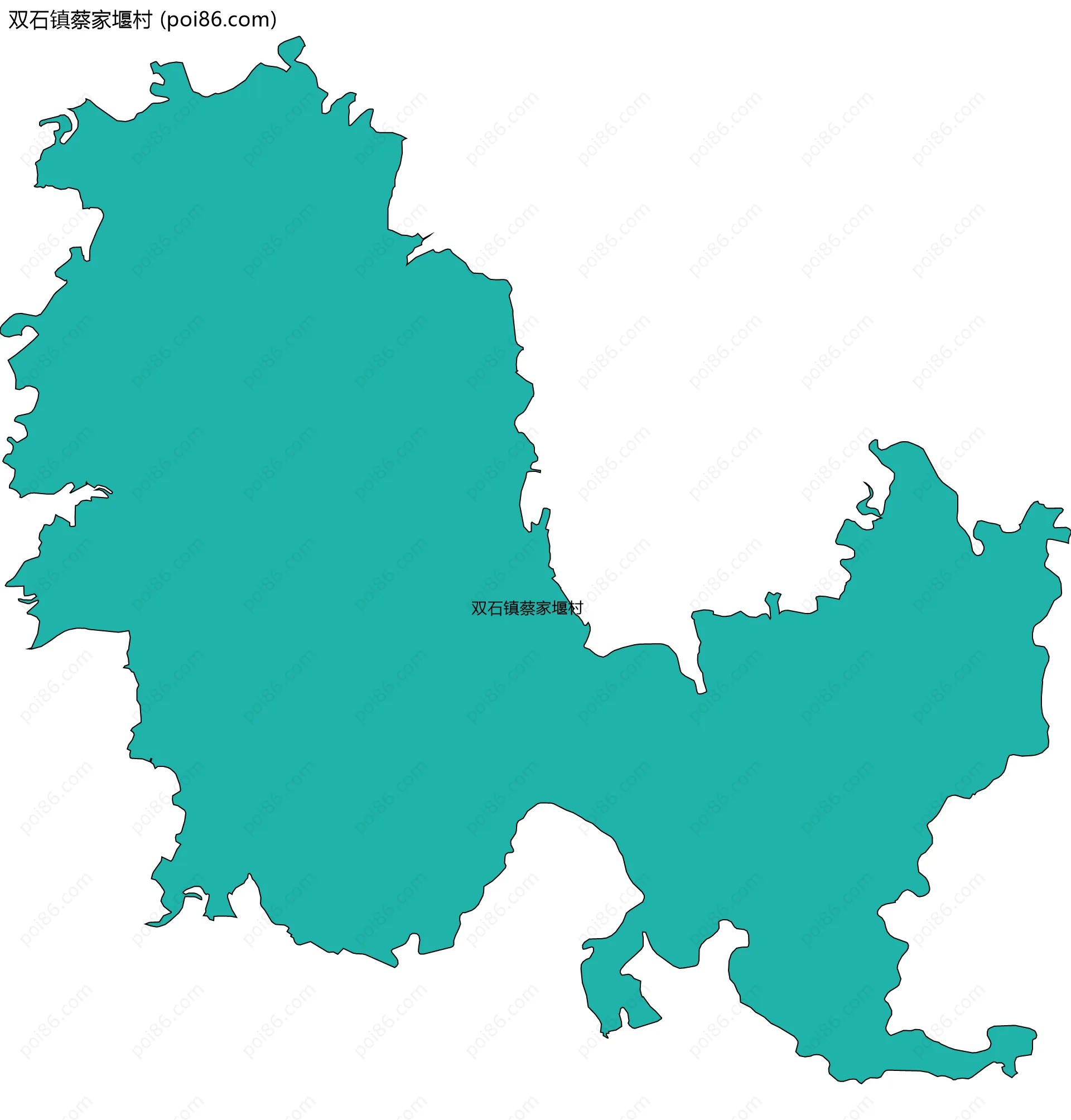 双石镇蔡家堰村边界地图