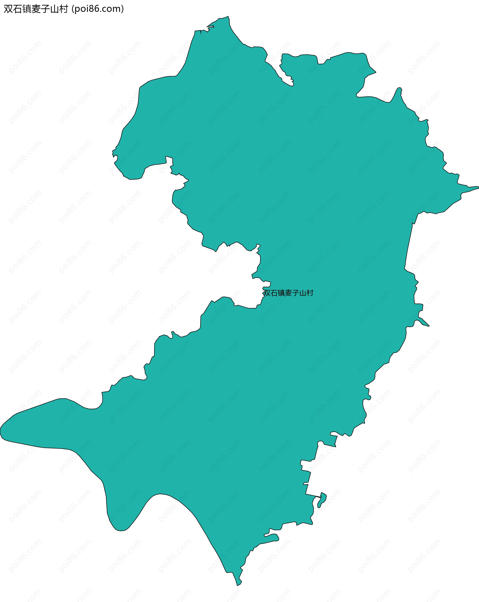 双石镇麦子山村边界地图