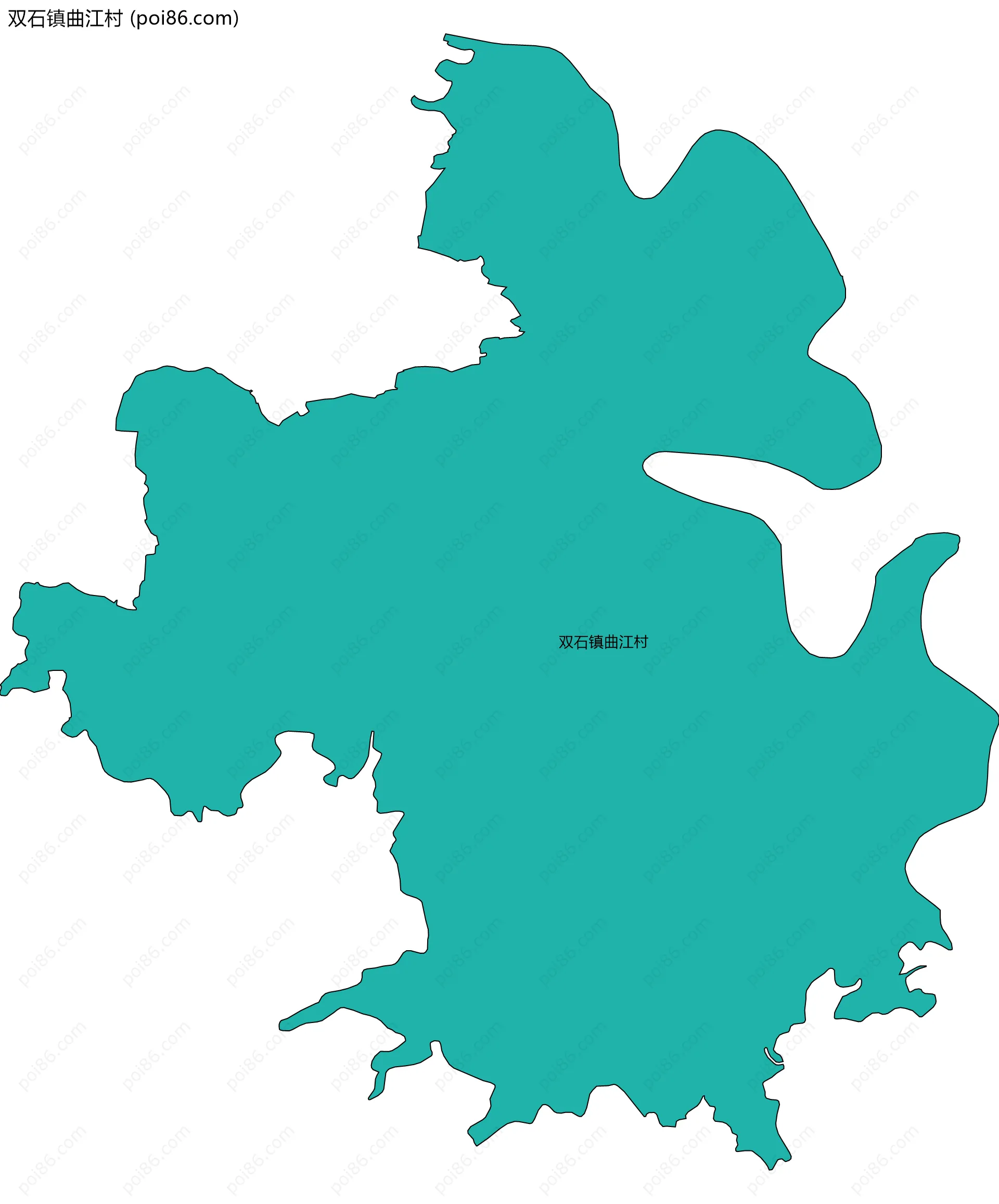 双石镇曲江村边界地图