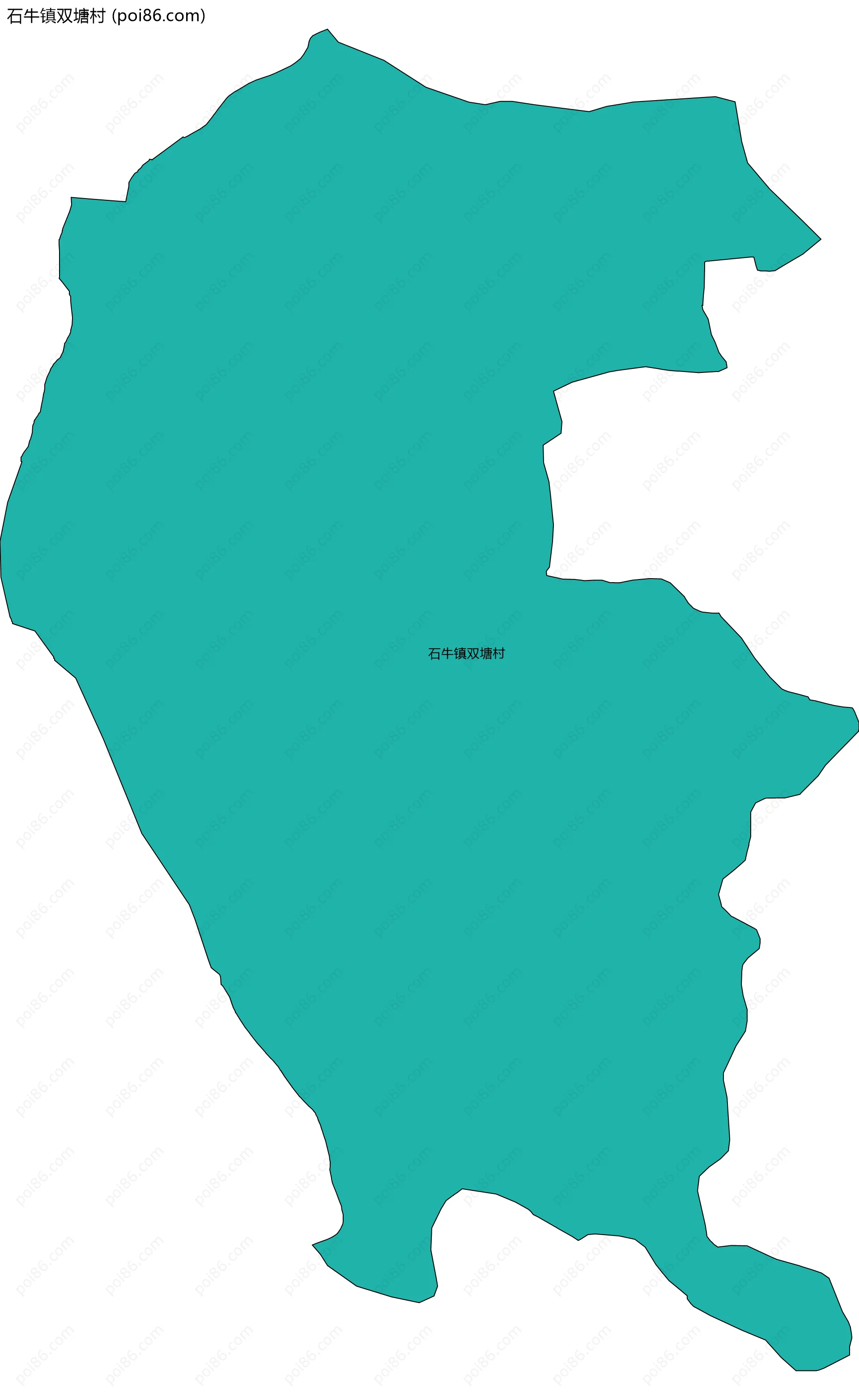 石牛镇双塘村边界地图