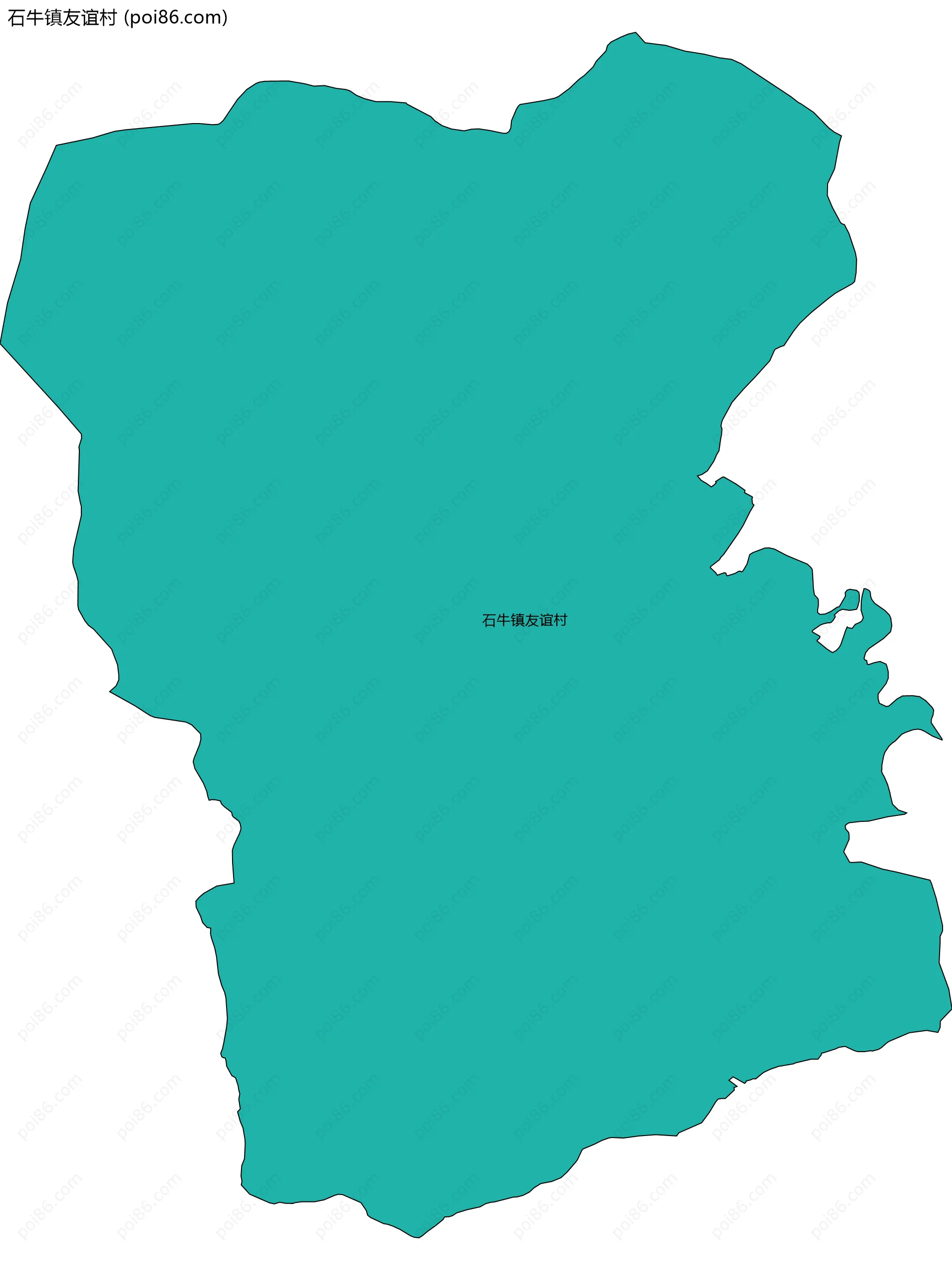 石牛镇友谊村边界地图