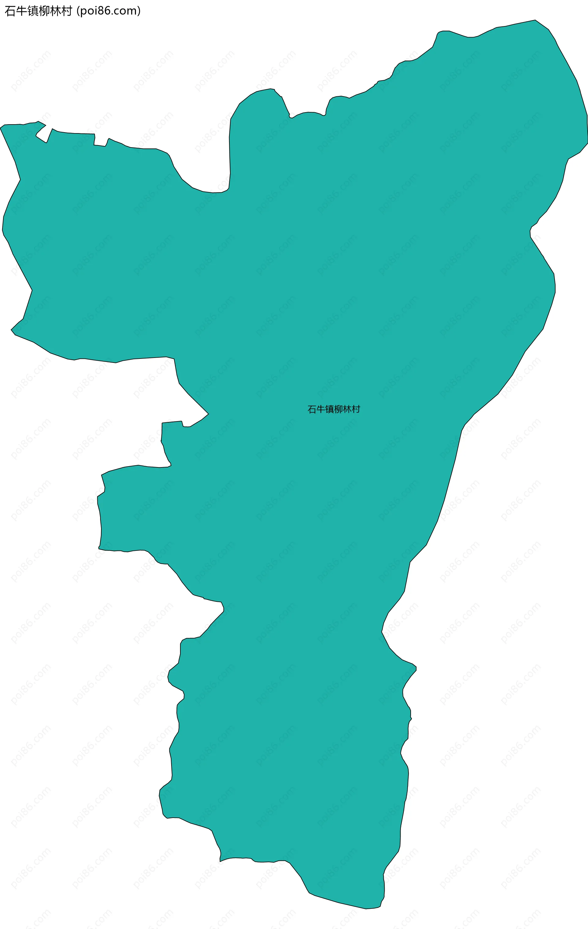 石牛镇柳林村边界地图