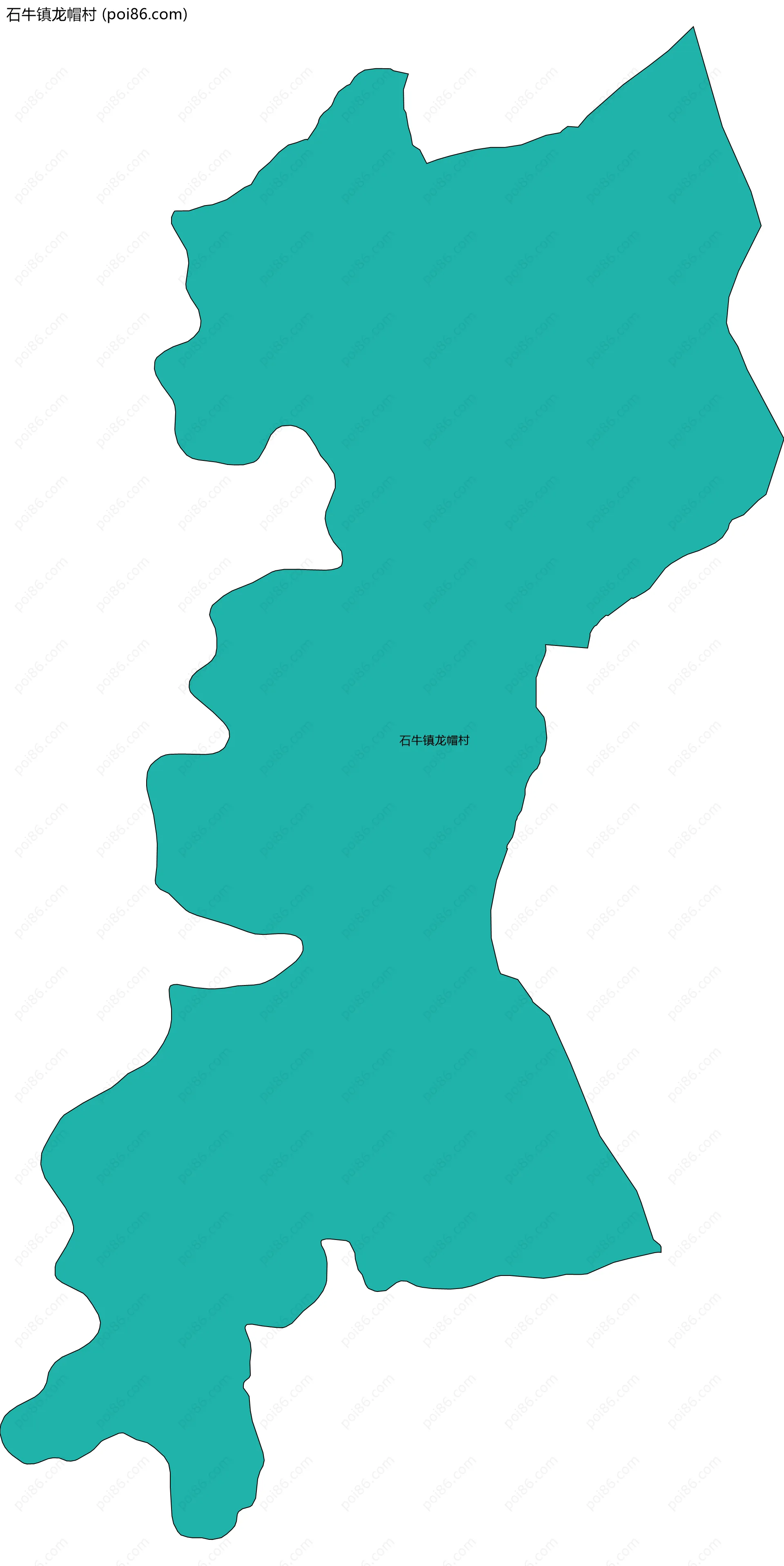 石牛镇龙帽村边界地图