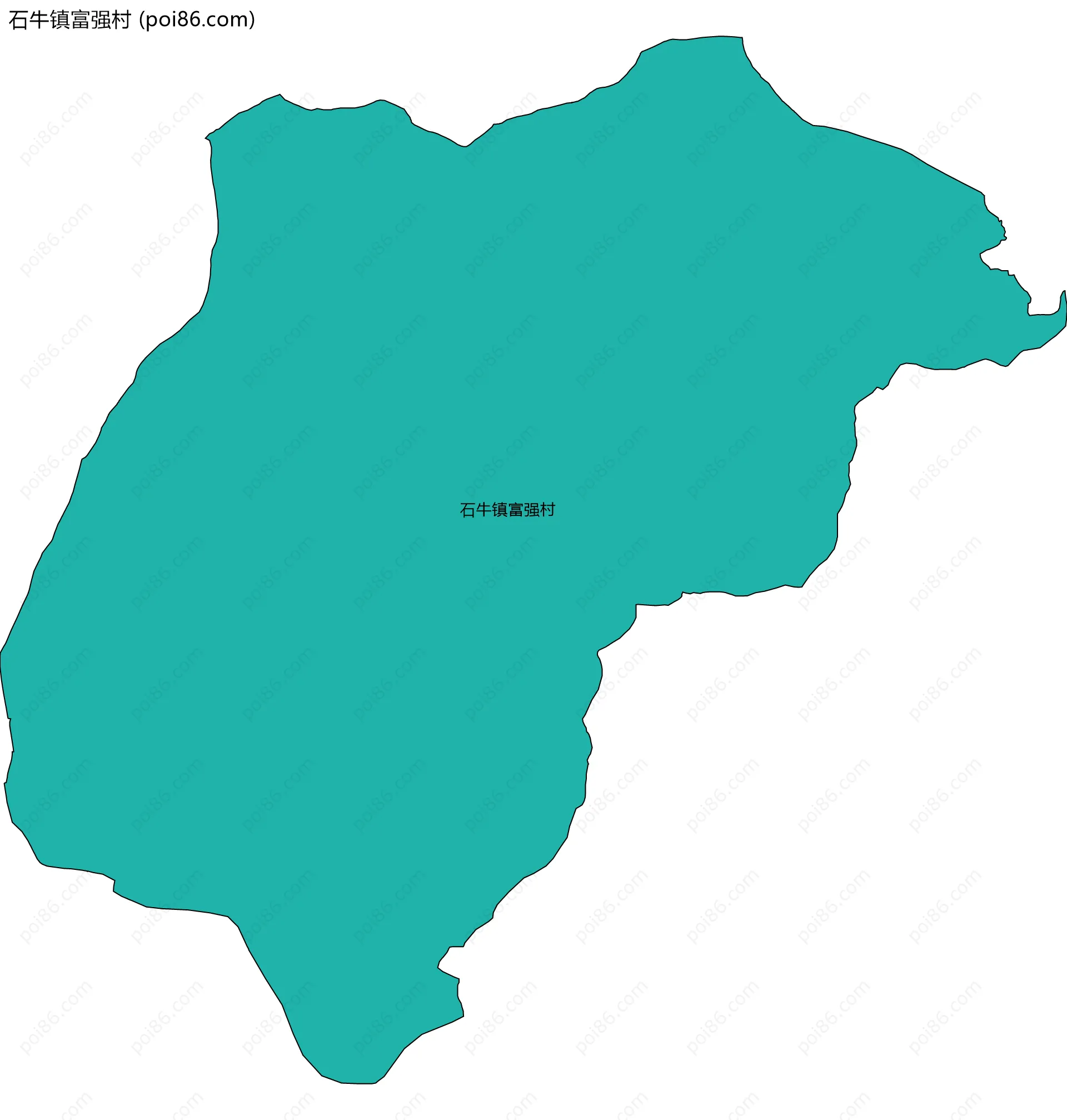 石牛镇富强村边界地图