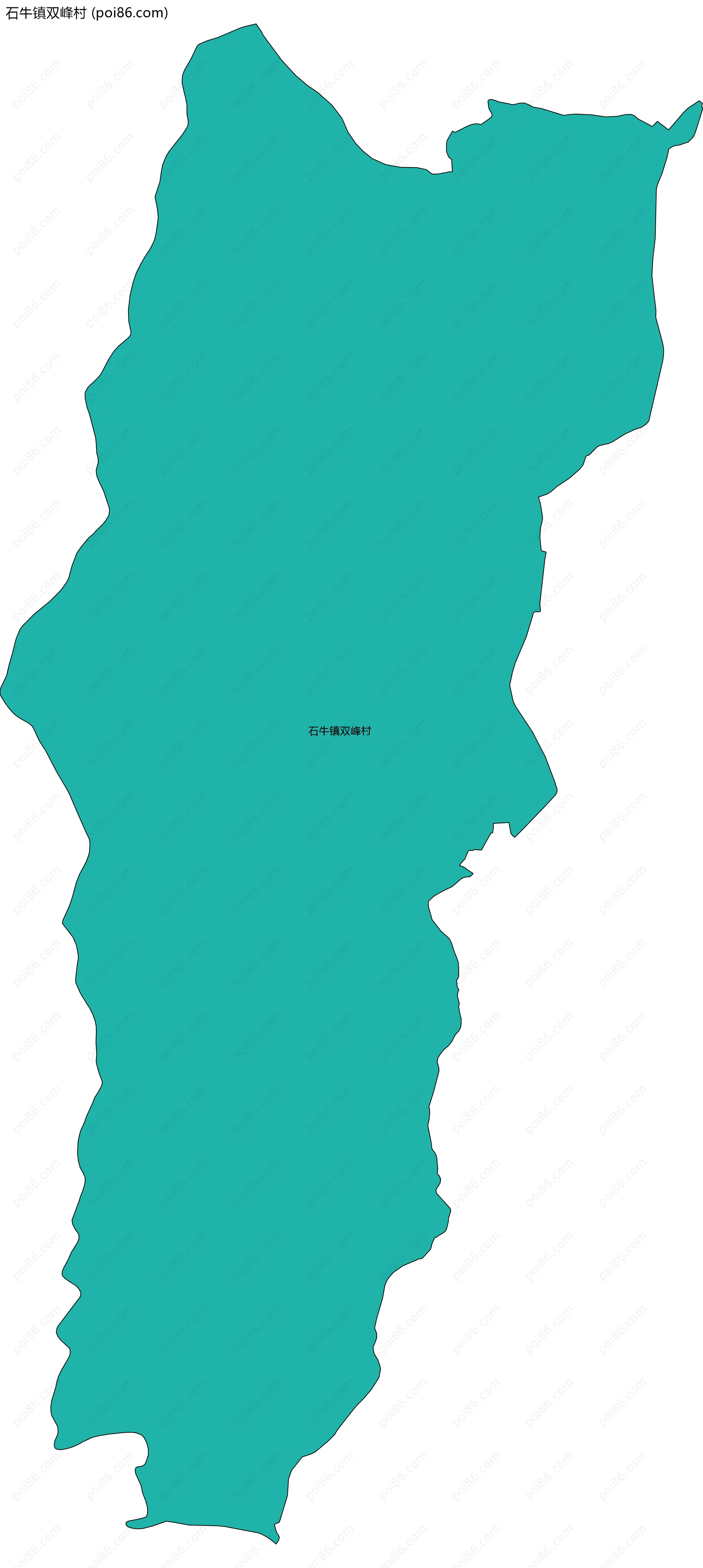 石牛镇双峰村边界地图