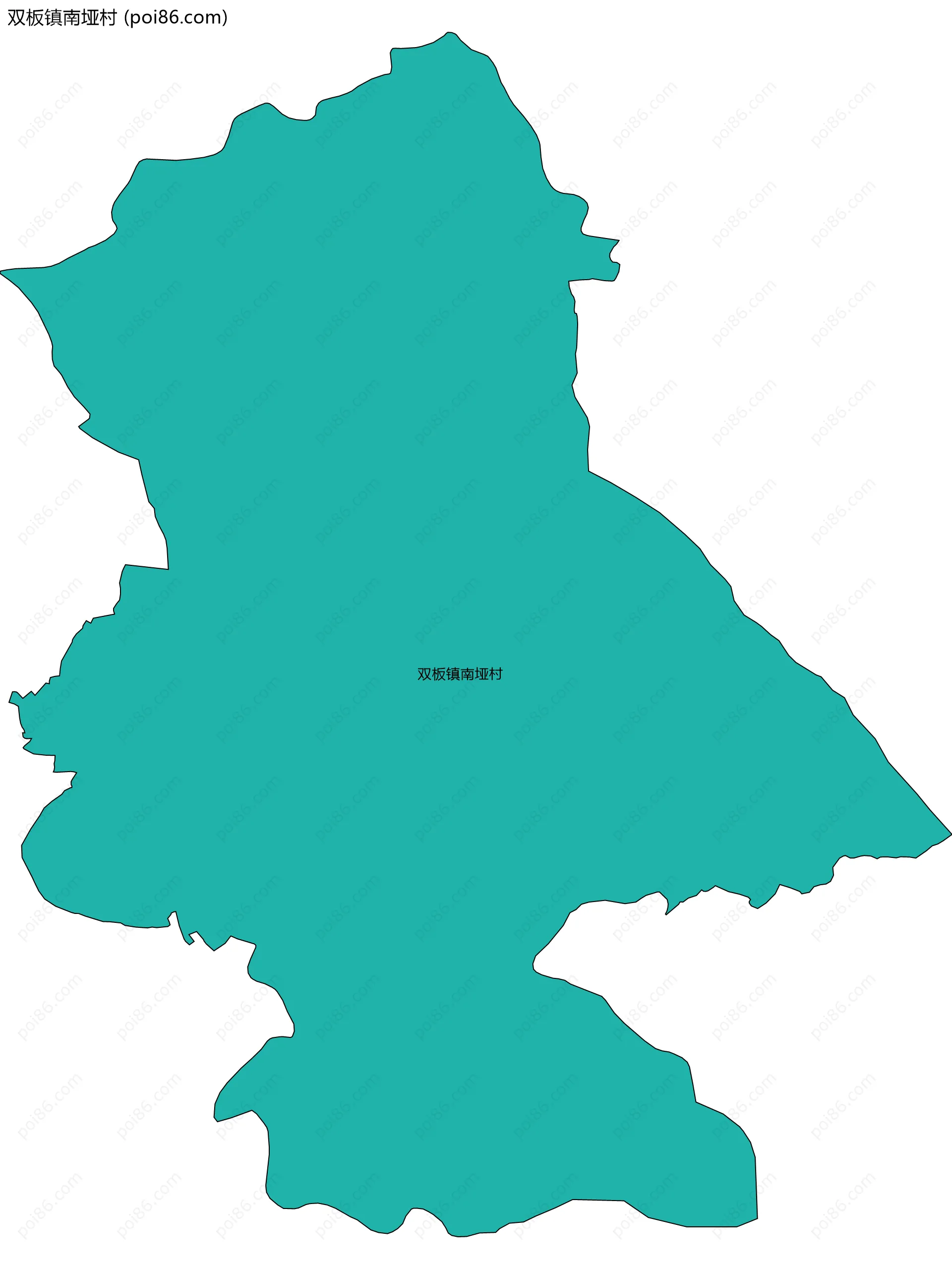 双板镇南垭村边界地图