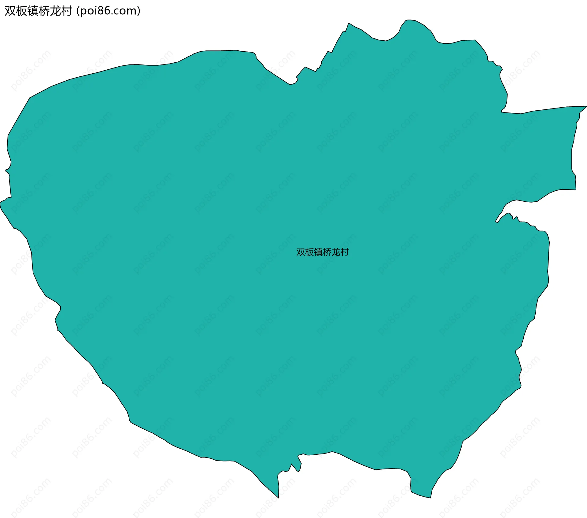 双板镇桥龙村边界地图
