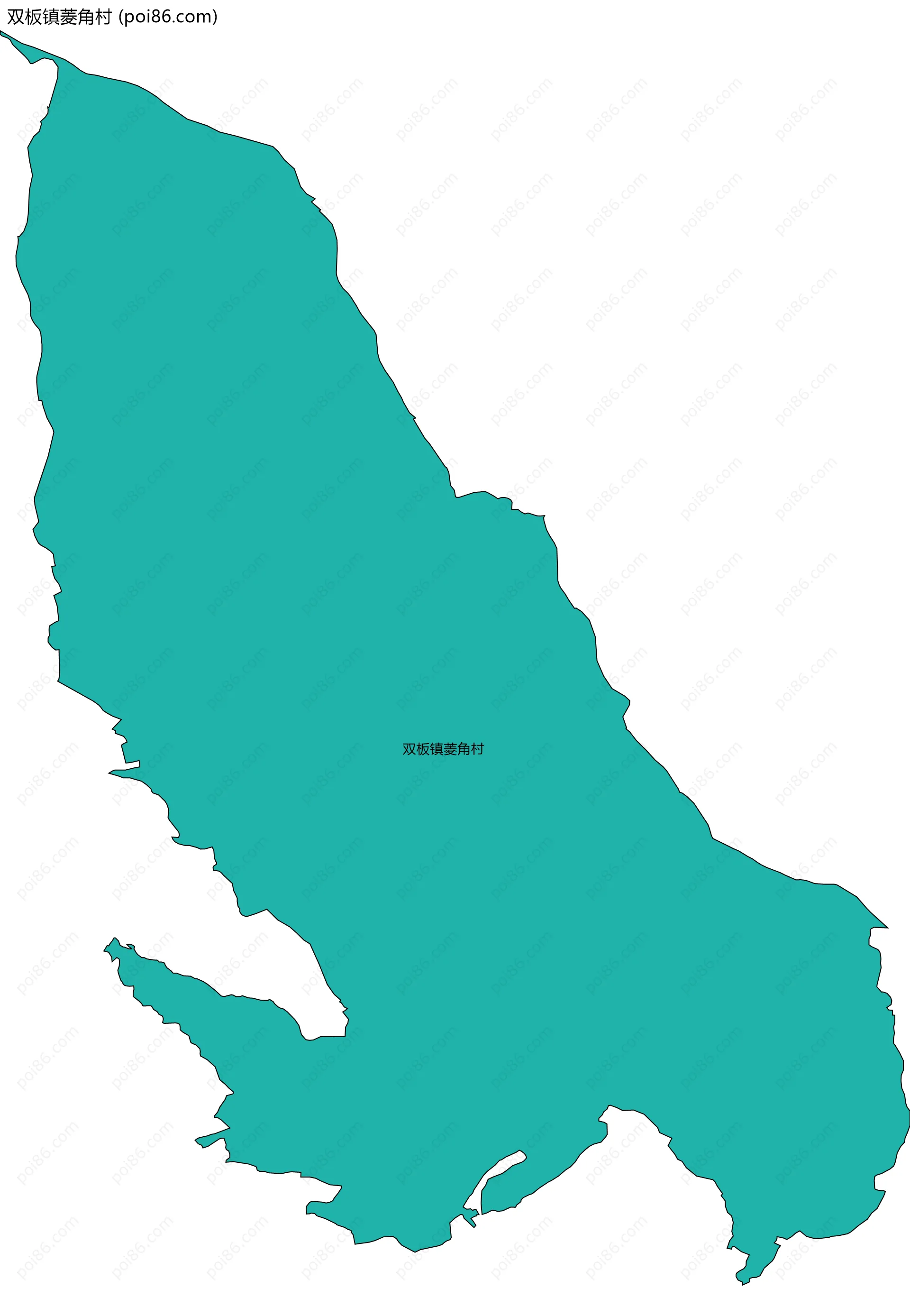 双板镇菱角村边界地图