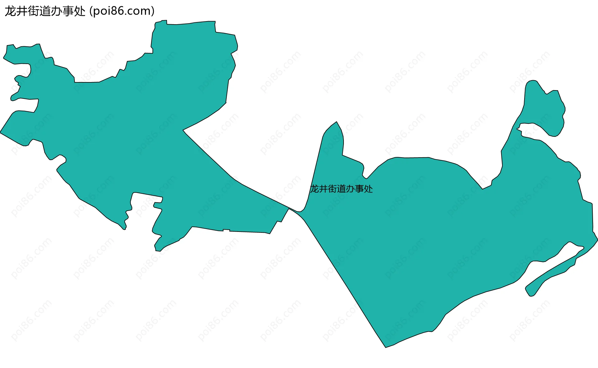 龙井街道办事处边界地图