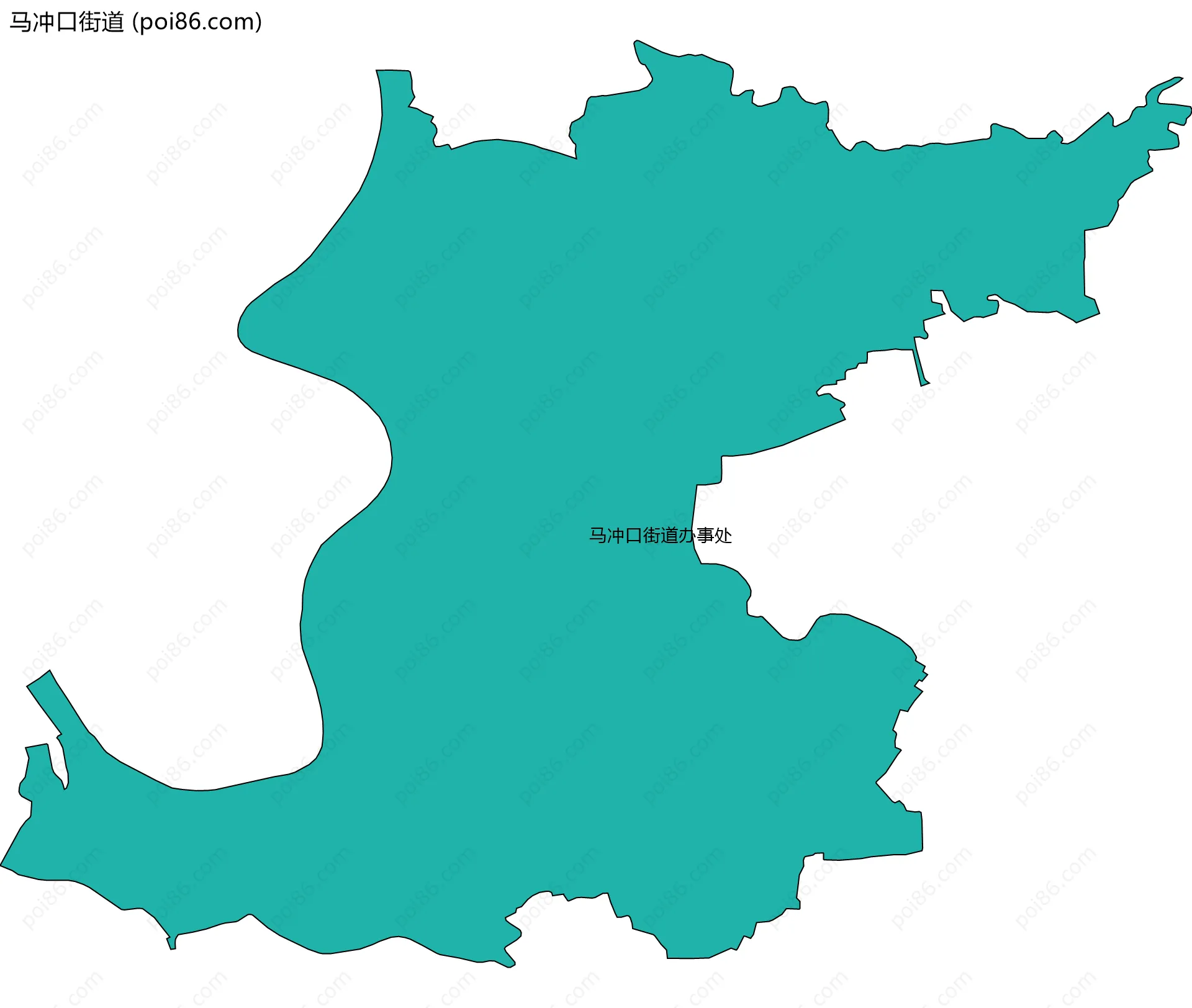 马冲口街道边界地图(五级行政区划)