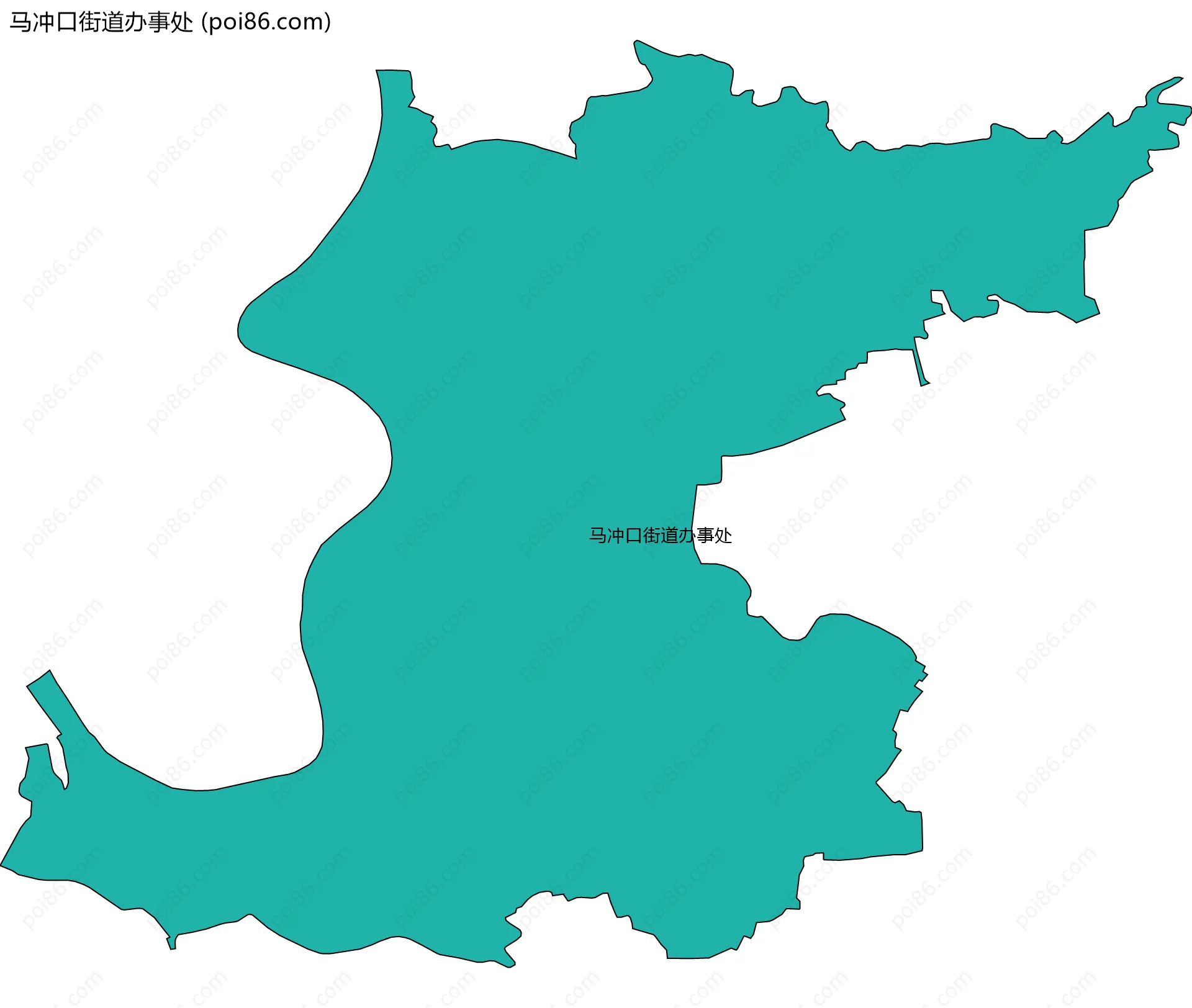 马冲口街道办事处边界地图