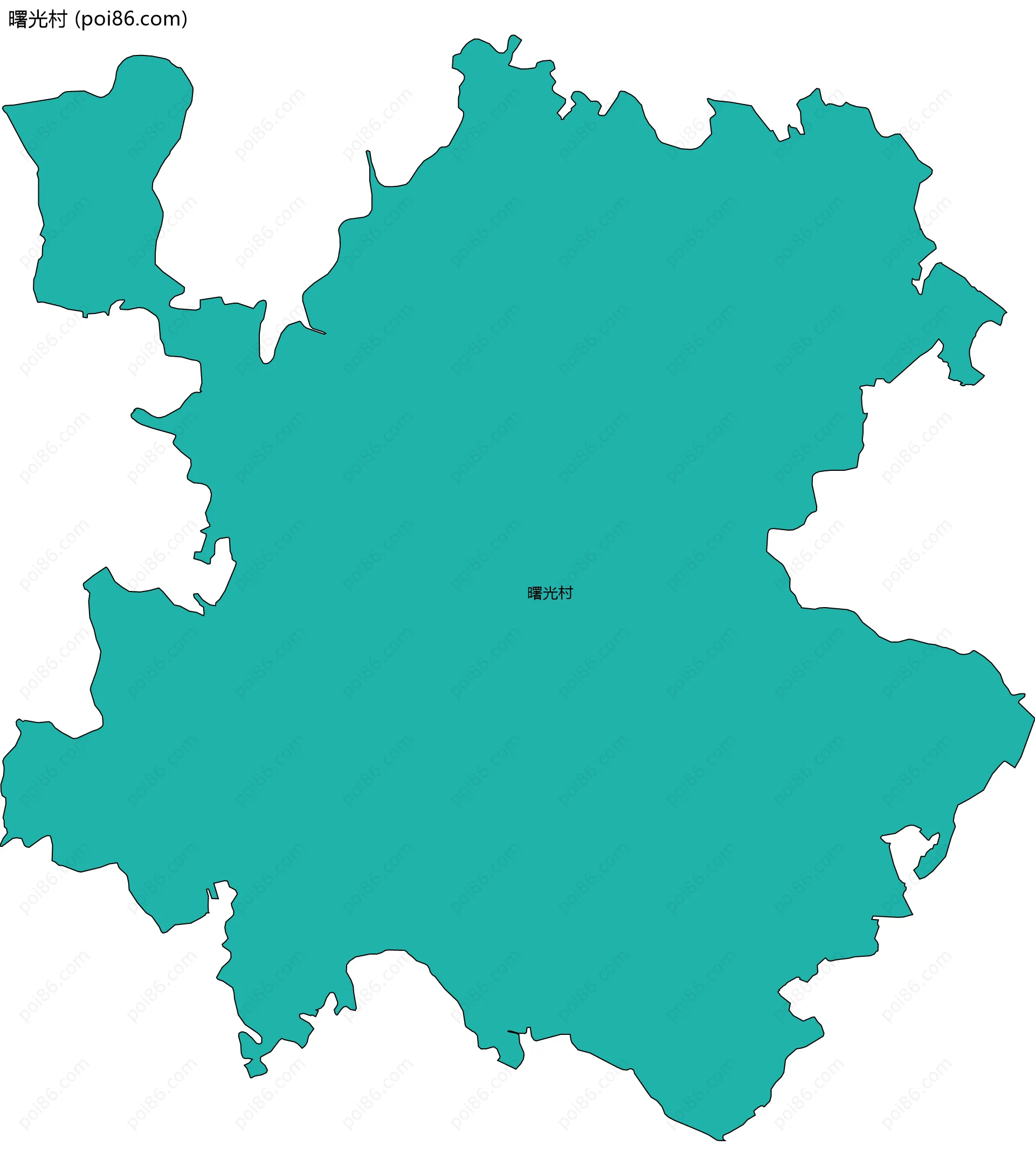 曙光村边界地图
