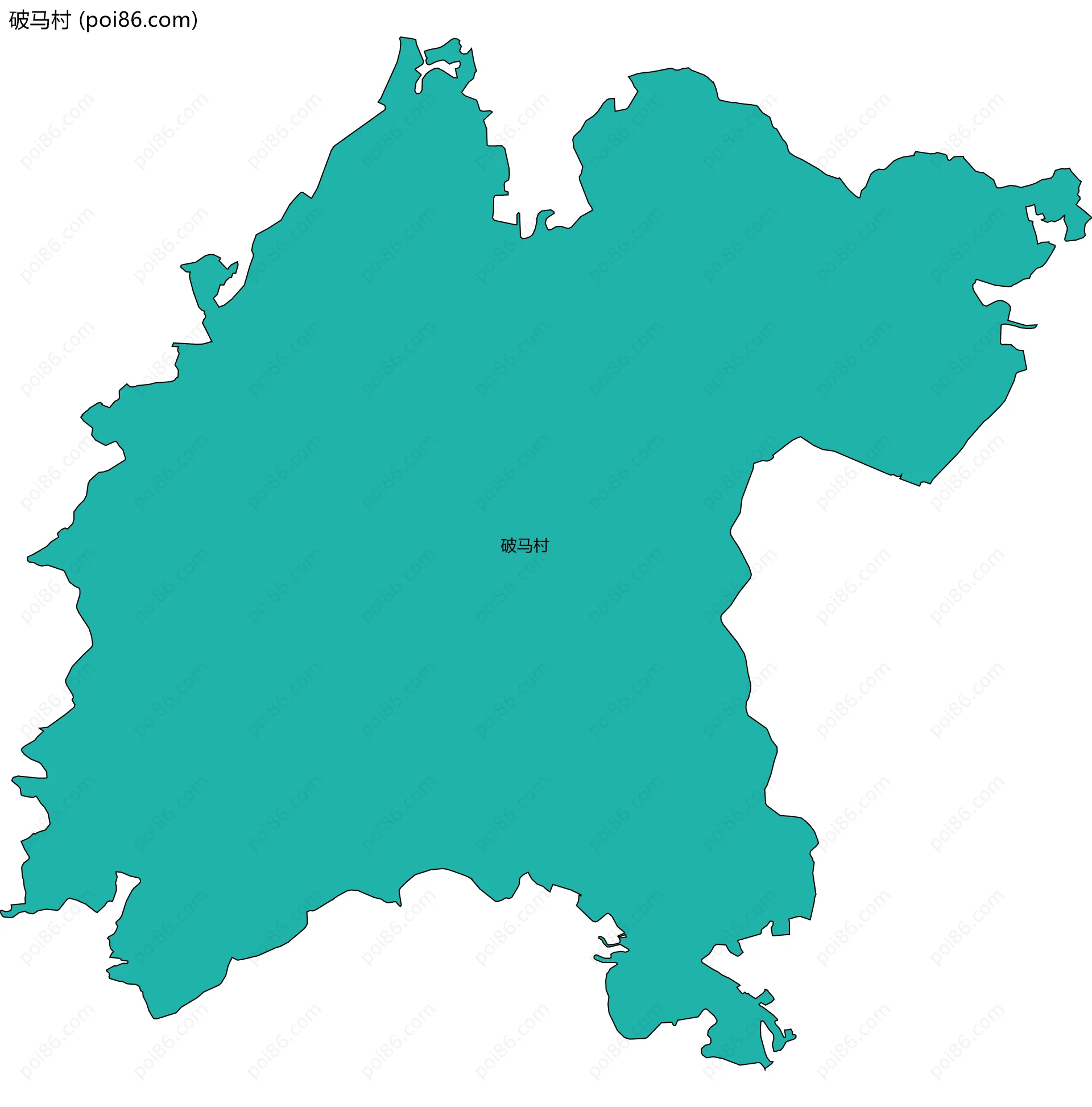破马村边界地图