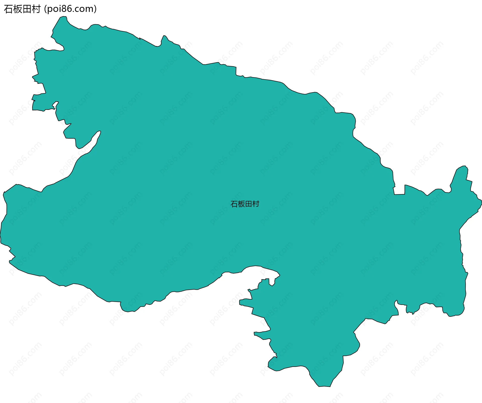 石板田村边界地图