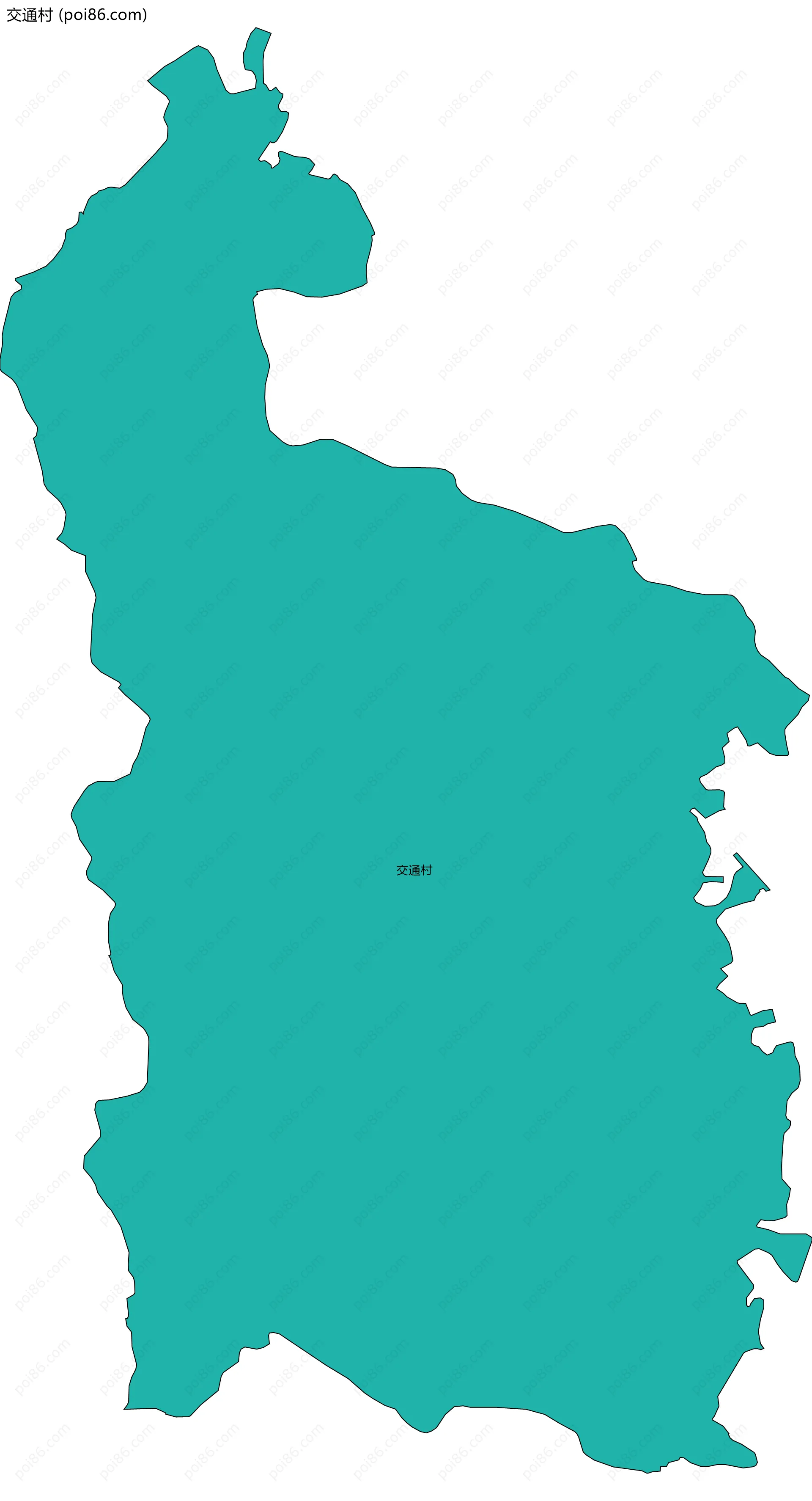 交通村边界地图