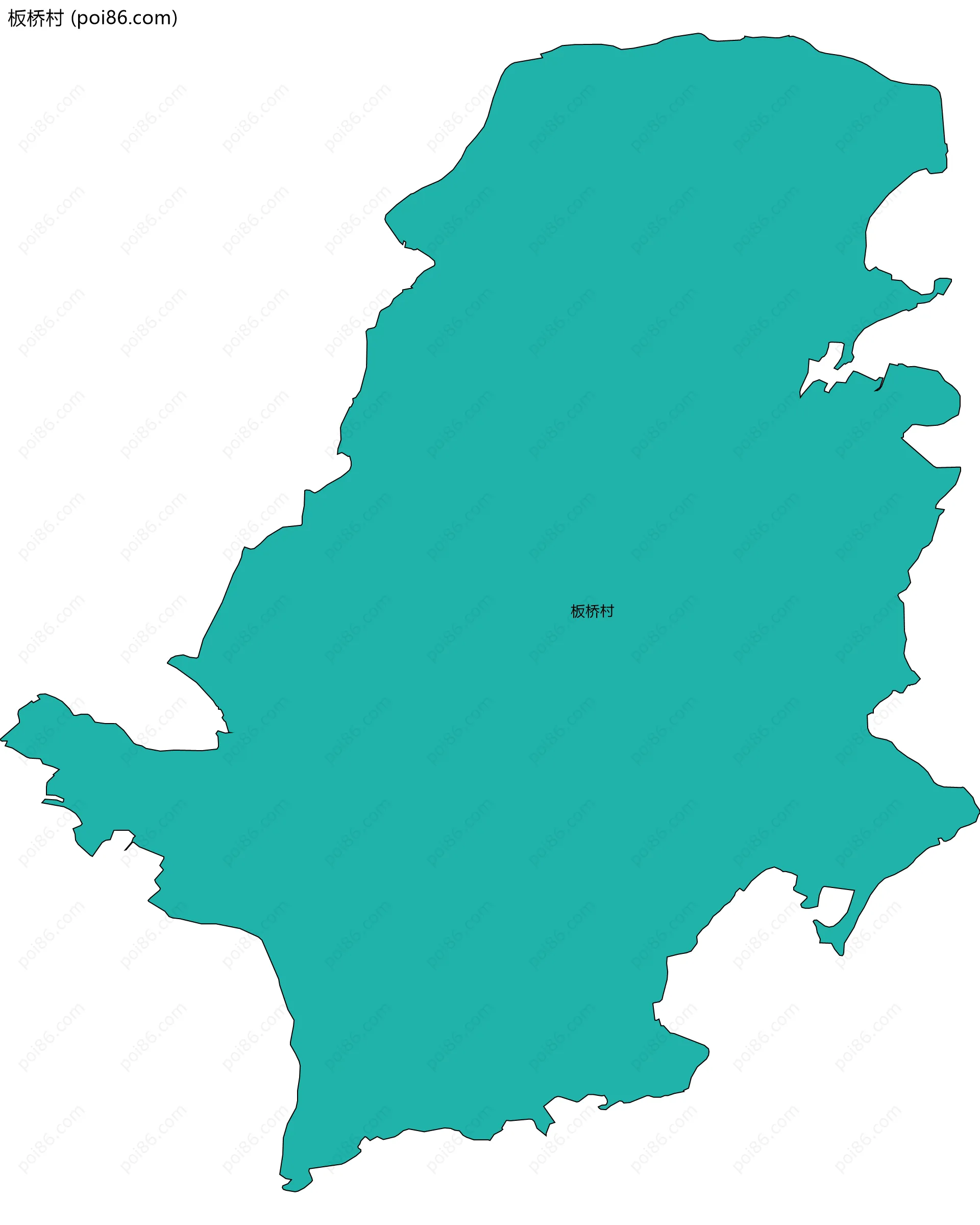 板桥村边界地图