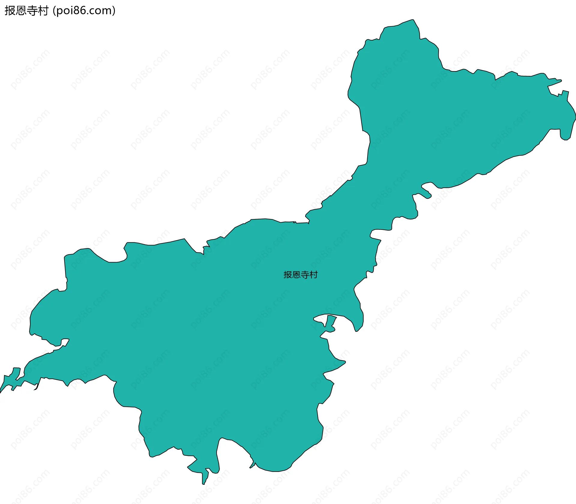 报恩寺村边界地图