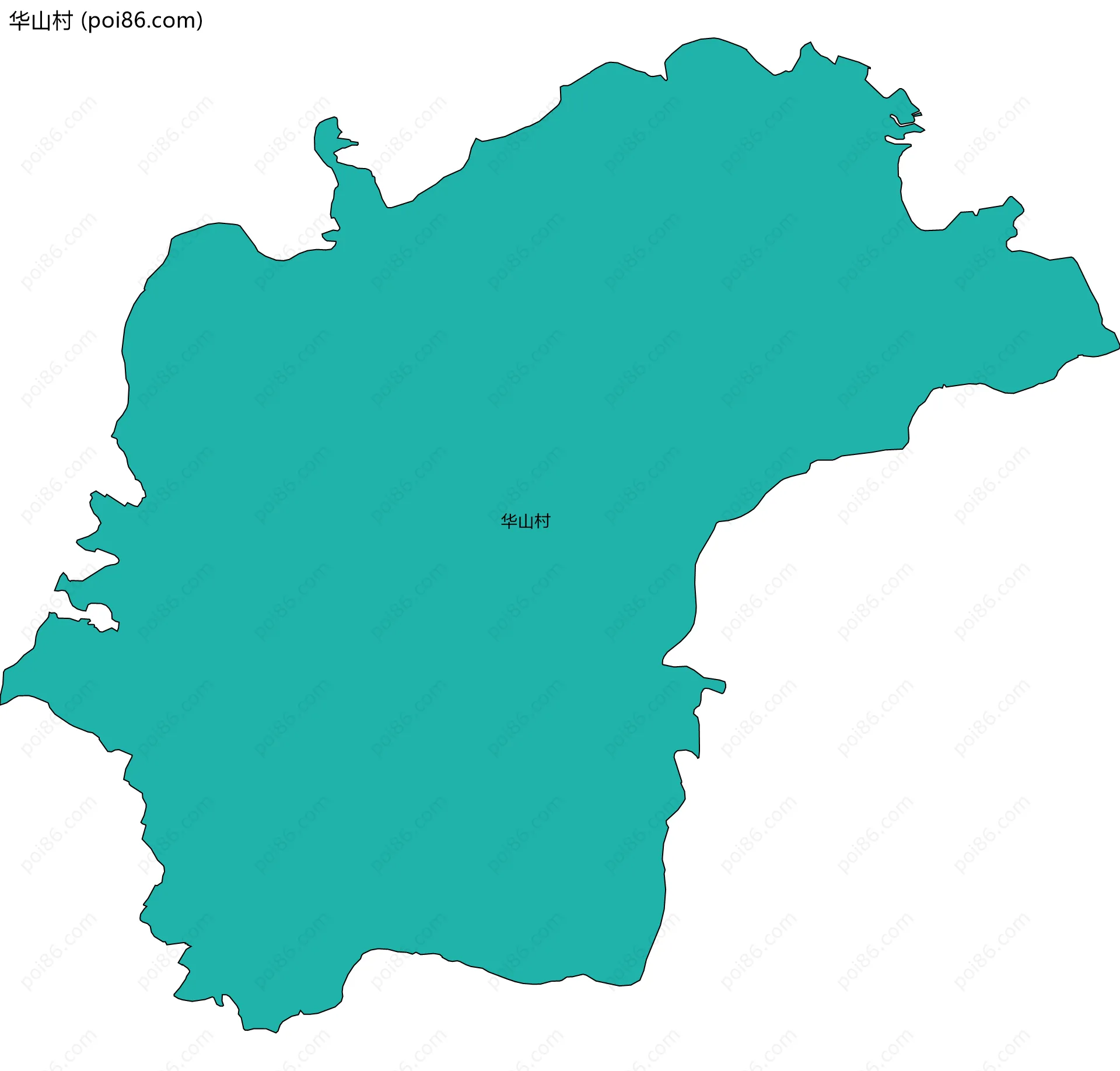 华山村边界地图