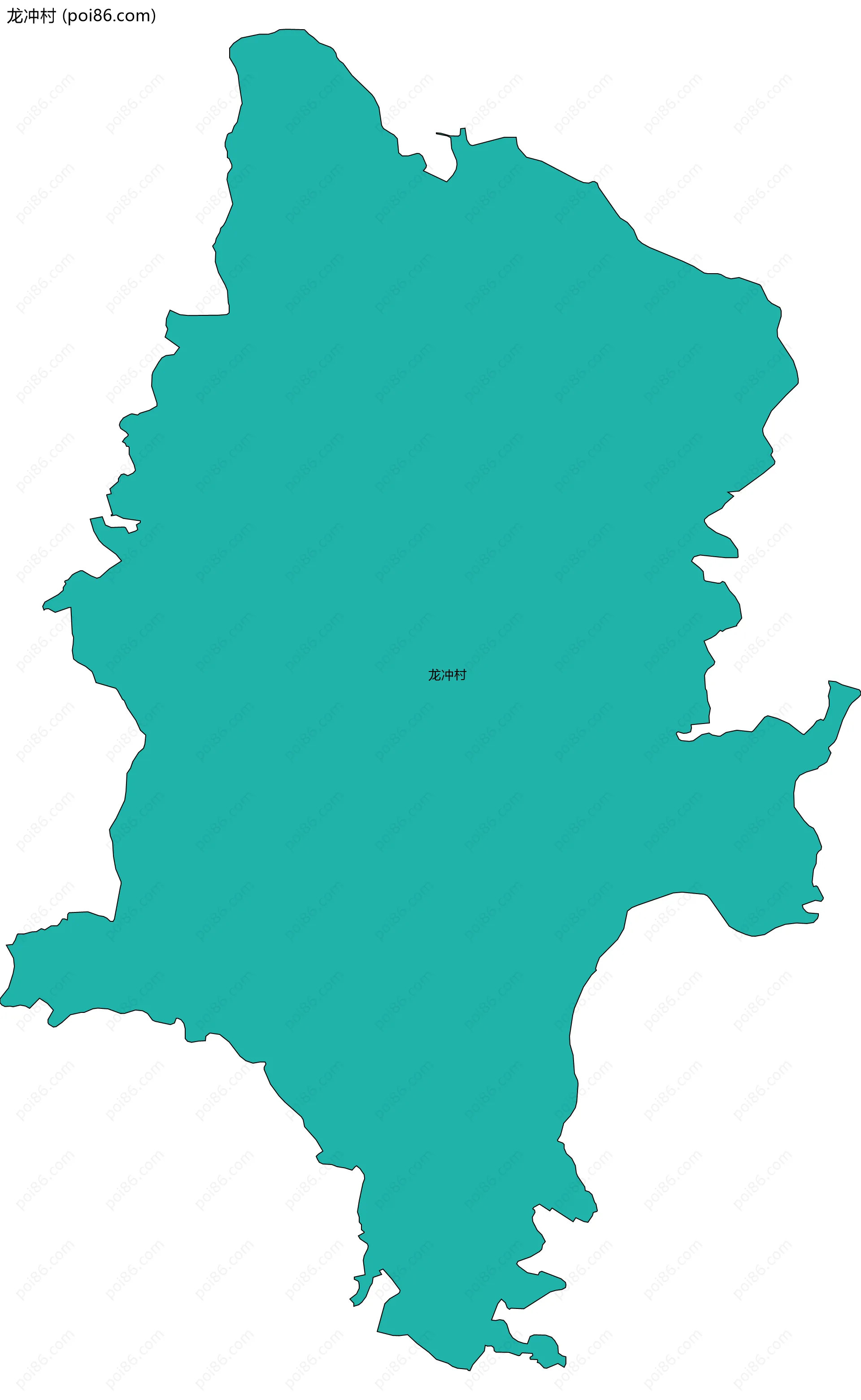 龙冲村边界地图