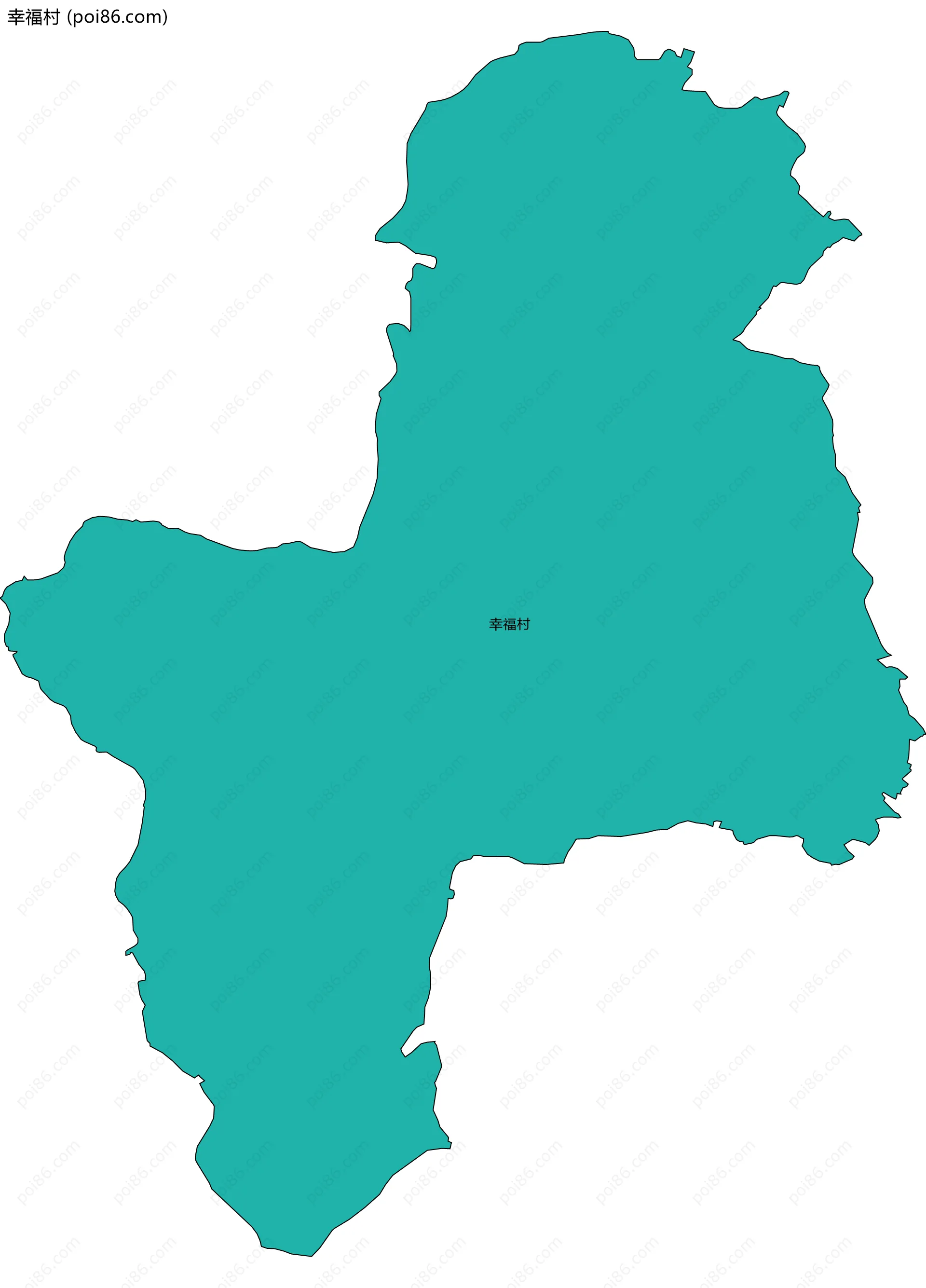 幸福村边界地图