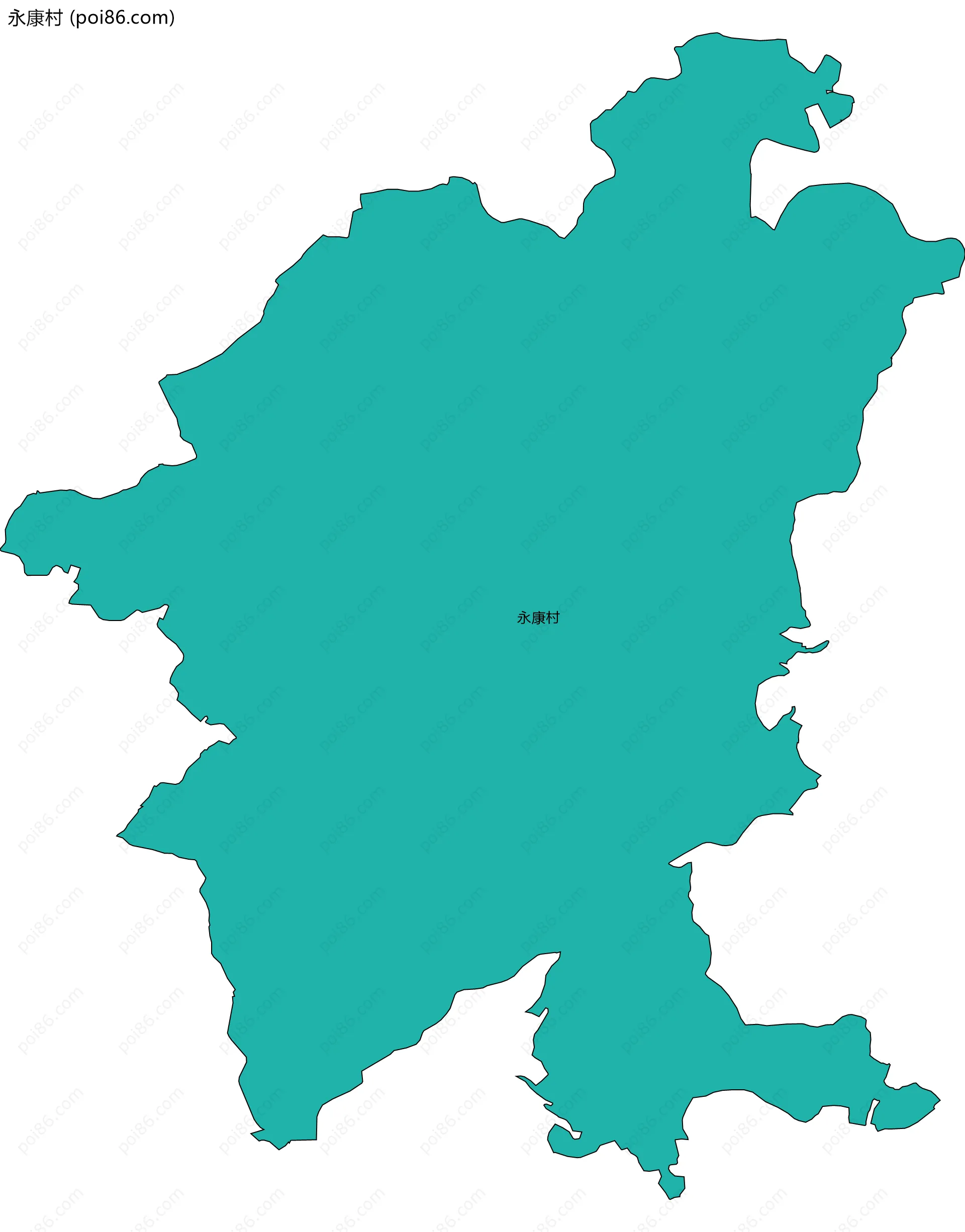 永康村边界地图