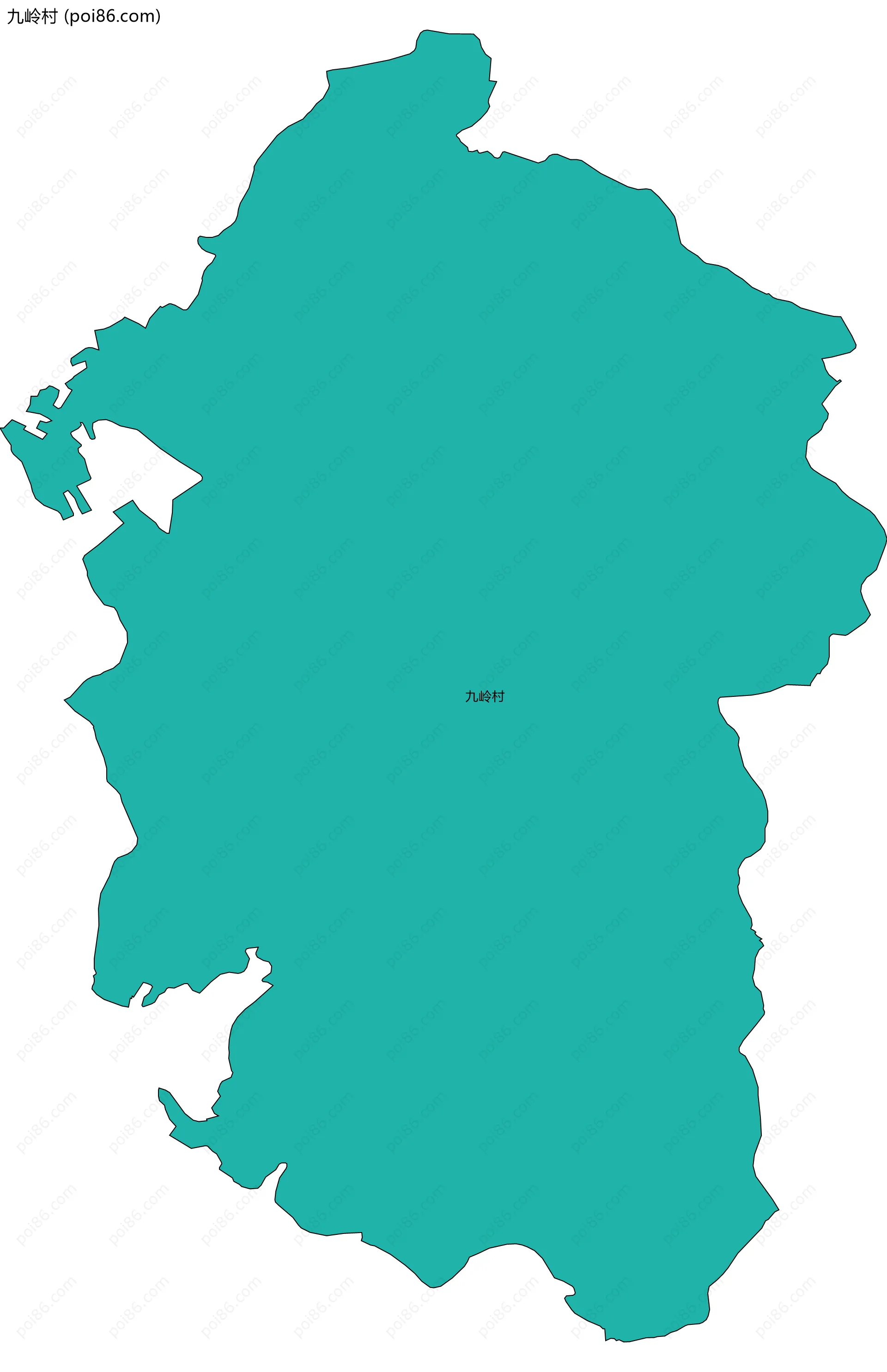 九岭村边界地图