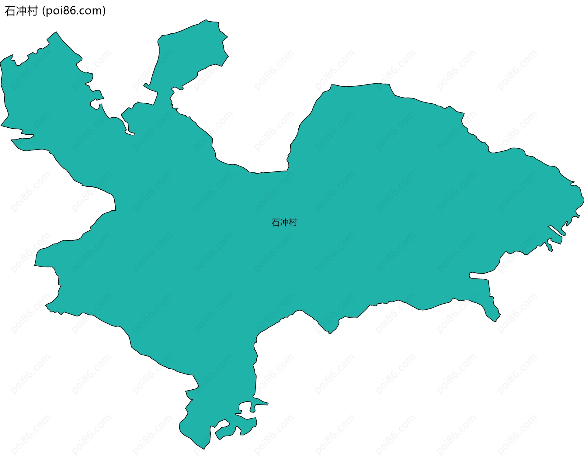 石冲村边界地图