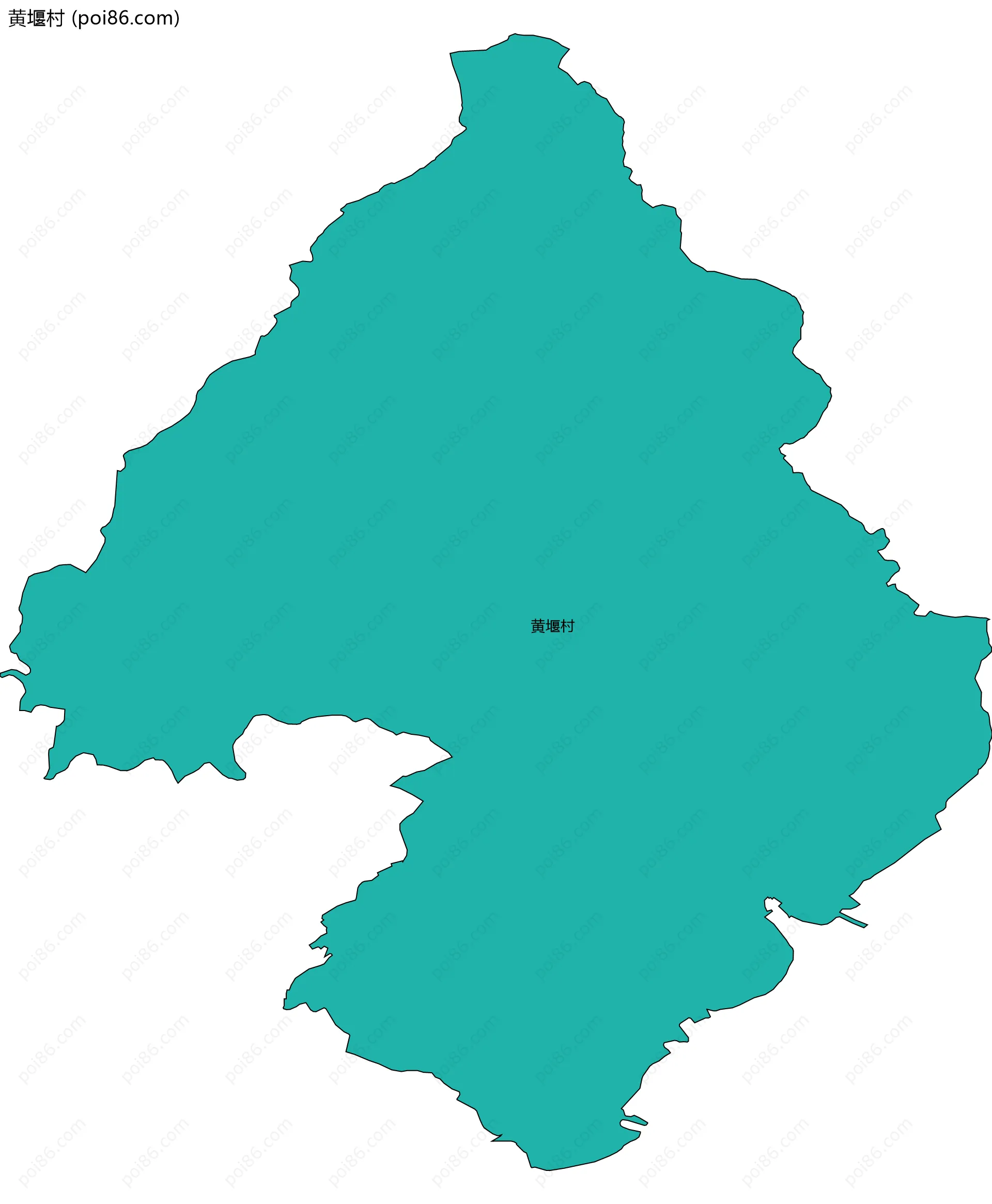 黄堰村边界地图